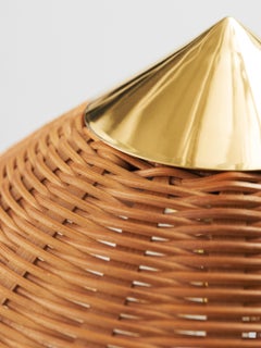 Paavo Tynell 9602 Floor Lamp Wicker Willow Shade for GUBI