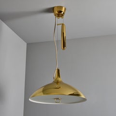 Paavo Tynell 'A1965' Counterweight Pendant Lamp in Brass
