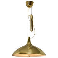 Paavo Tynell 'A1965' Counterweight Pendant Lamp in Brass