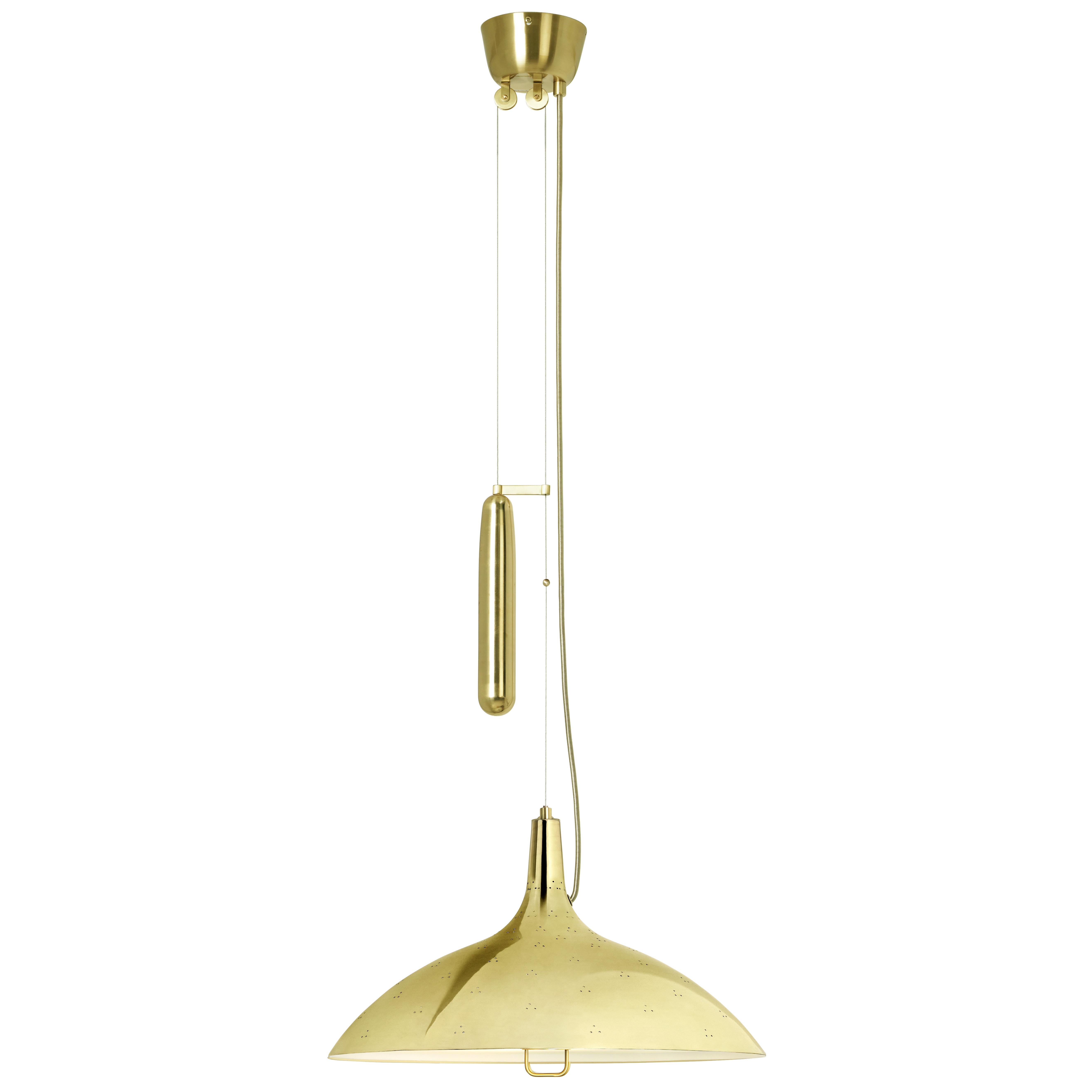 Metal Paavo Tynell 'A1965' Counterweight Pendant Lamp in White