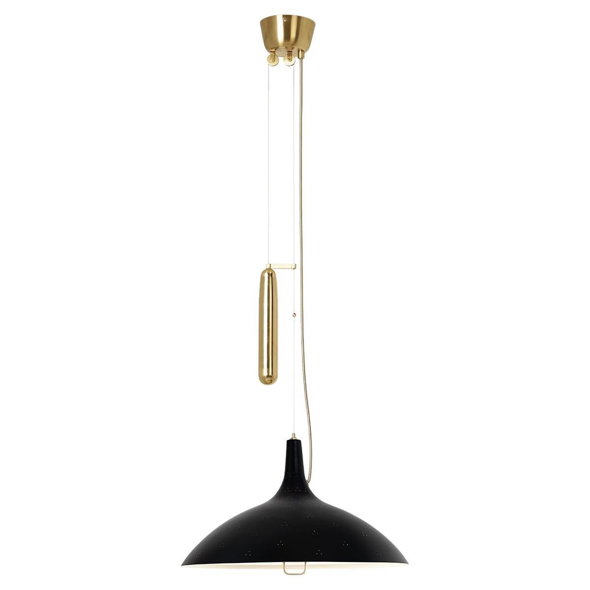 Lampes à suspension Paavo Tynell A1965, noires