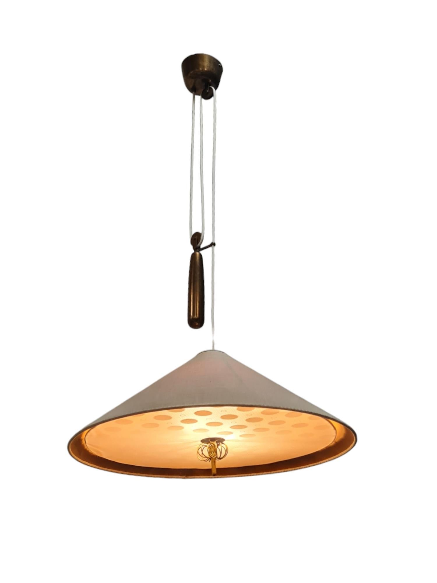 Paavo Tynell Adjustable Ceiling Lamp 1967 in Original Condition, Taito 1950s For Sale 2