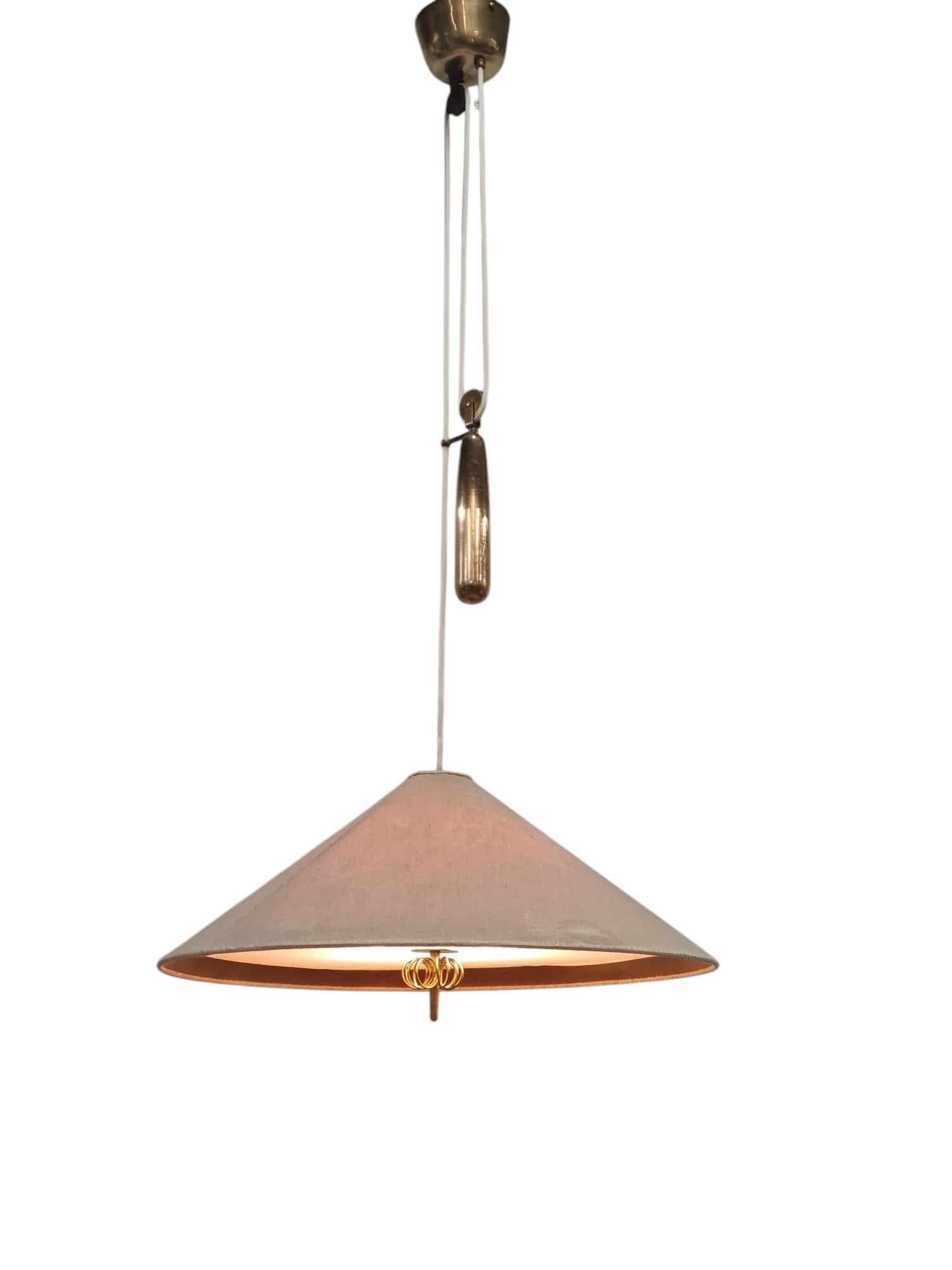 Paavo Tynell Adjustable Ceiling Lamp 1967 in Original Condition, Taito 1950s For Sale 3