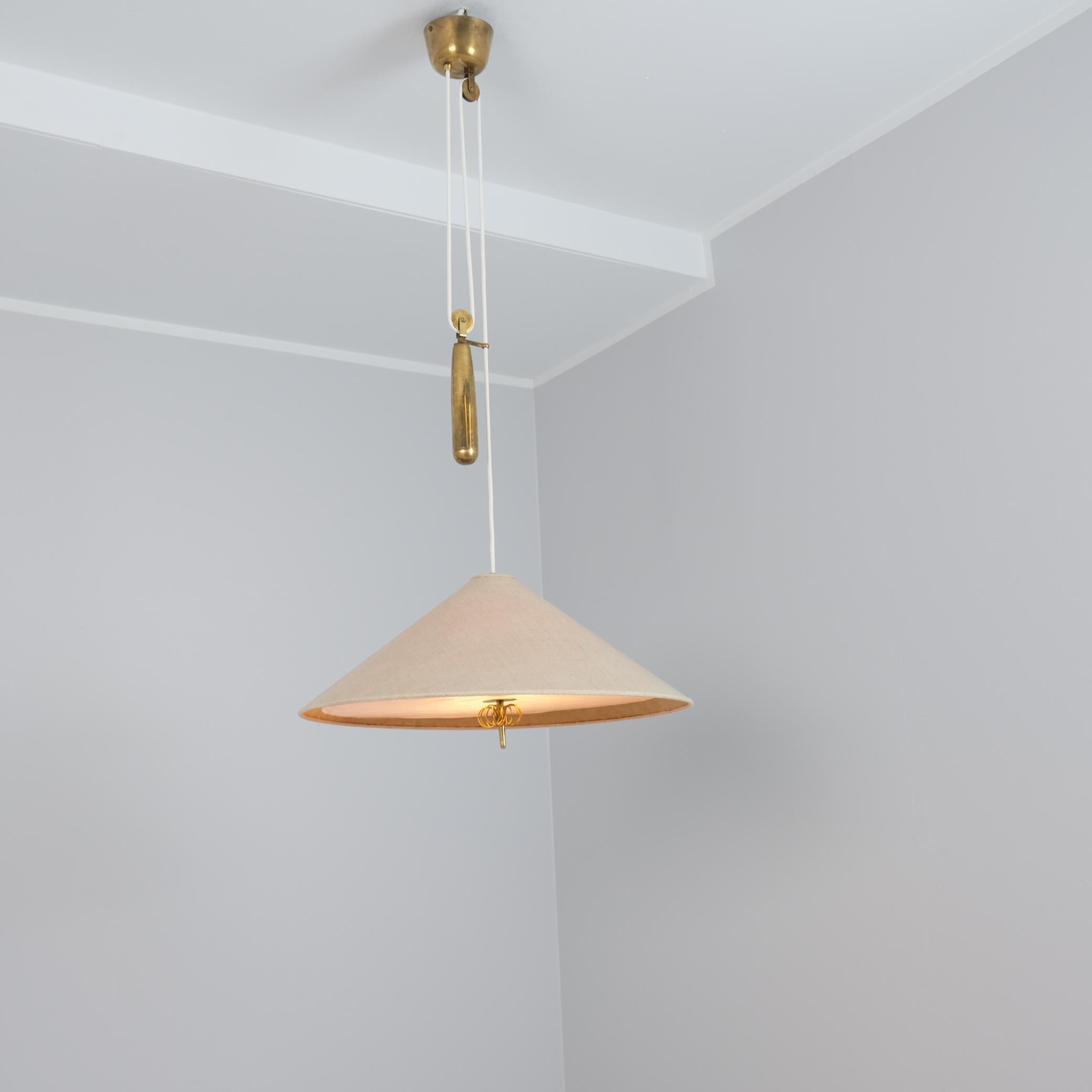 Scandinavian Modern Paavo Tynell Adjustable Ceiling Lamp 1967 in Original Condition, Taito 1950s For Sale