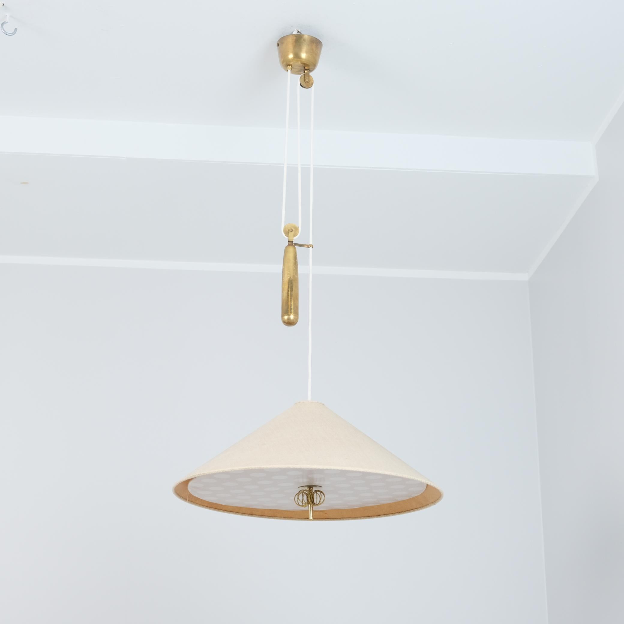 Finnish Paavo Tynell Adjustable Ceiling Lamp 1967 in Original Condition, Taito 1950s For Sale