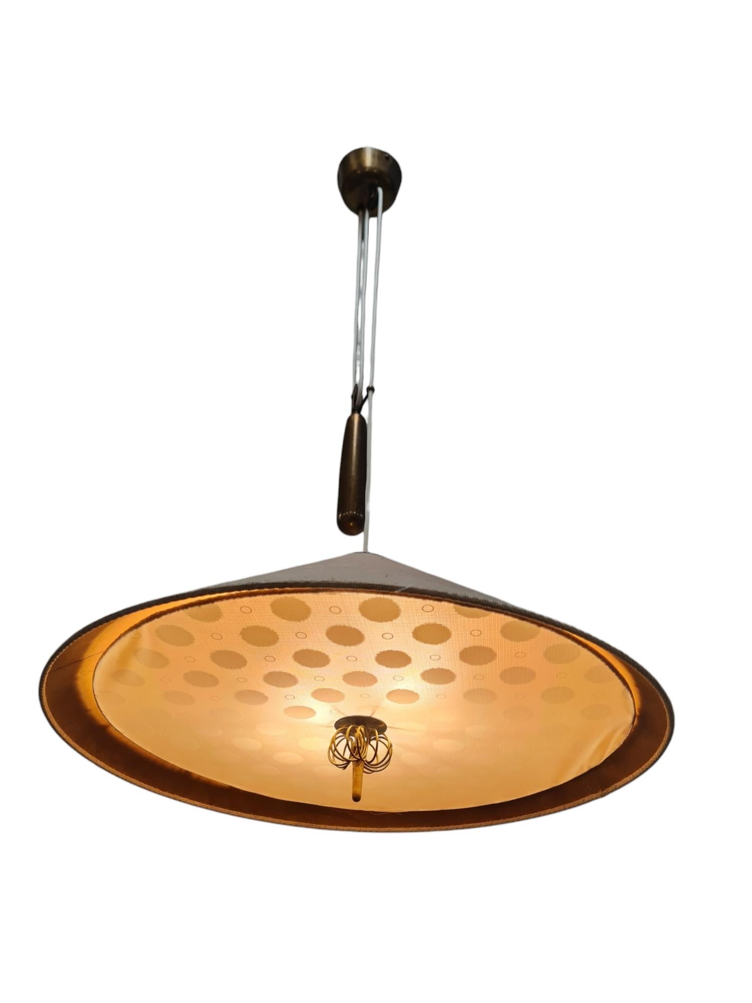 Finnish Paavo Tynell Adjustable Ceiling Lamp 1967 in Original Condition, Taito 1950s For Sale