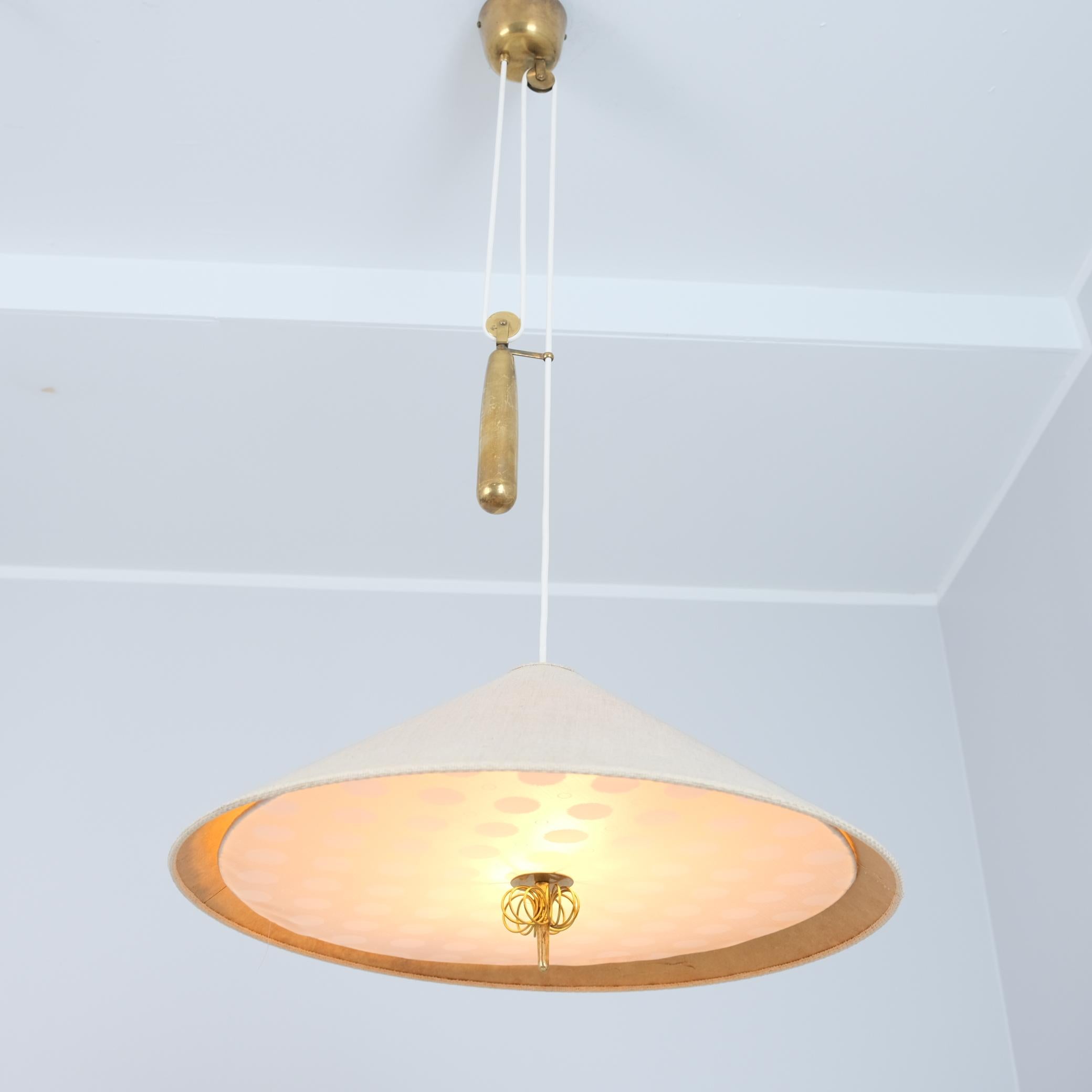 Paavo Tynell Adjustable Ceiling Lamp 1967 in Original Condition, Taito 1950s In Good Condition For Sale In Helsinki, FI