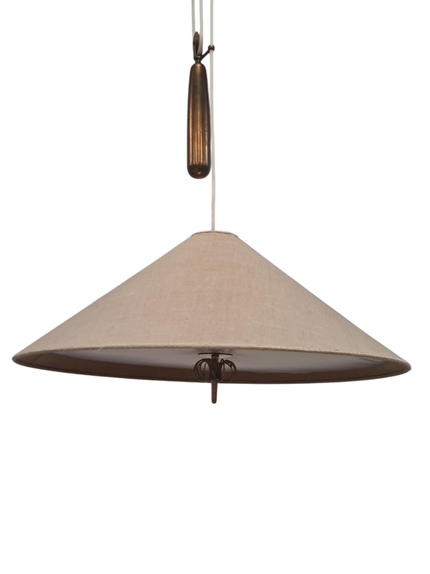 Paavo Tynell Adjustable Ceiling Lamp 1967 in Original Condition, Taito 1950s For Sale 1