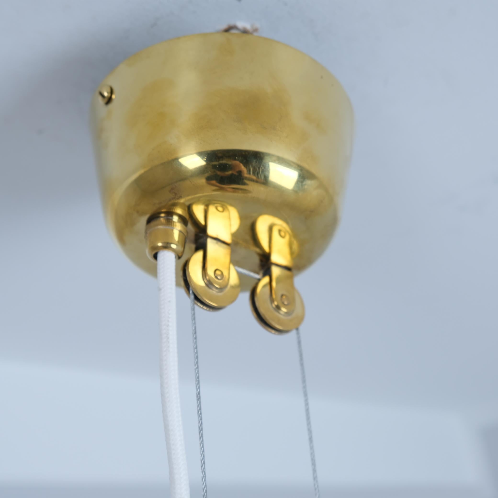 Paavo Tynell Adjustable Ceiling Lamp A1982MS, Full Perforated Brass, Idman 1950s For Sale 1