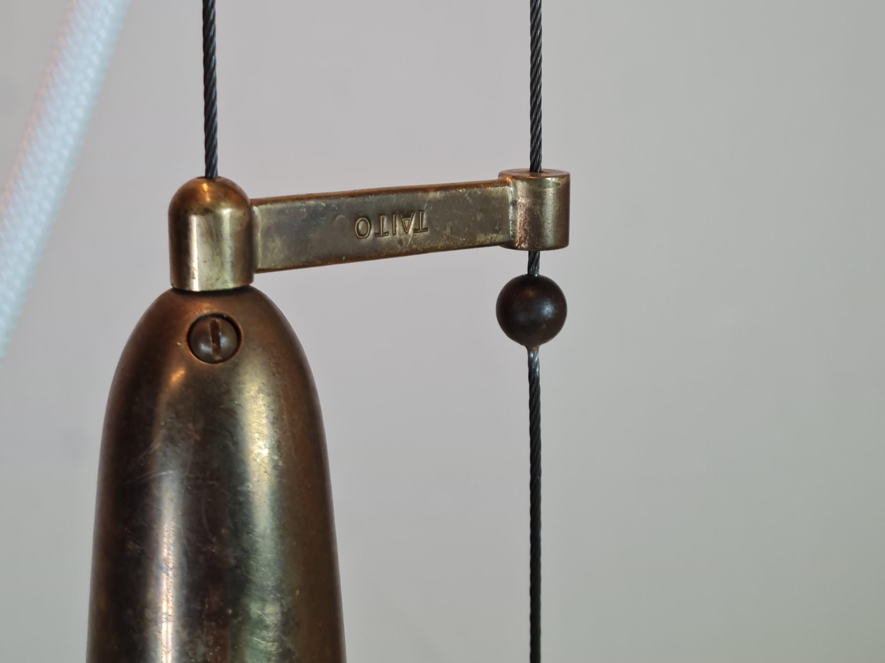 Paavo Tynell Adjustable Ceiling Lamp Model 1965, Taito 1950s In Good Condition For Sale In Helsinki, FI