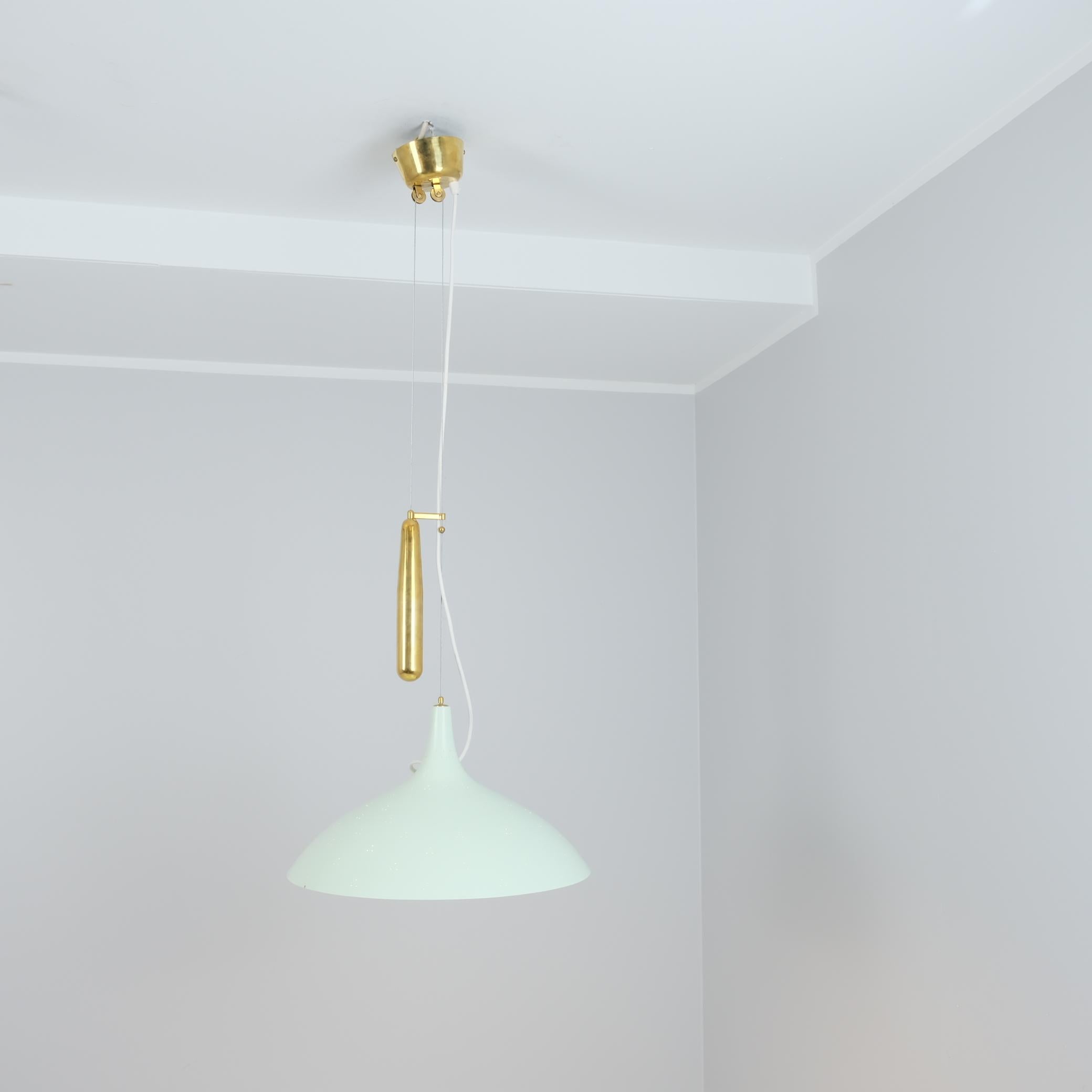 Metallo Lampada da soffitto regolabile Paavo Tynell Modello A1965 in Greene & Greene, Taito 1950s in vendita