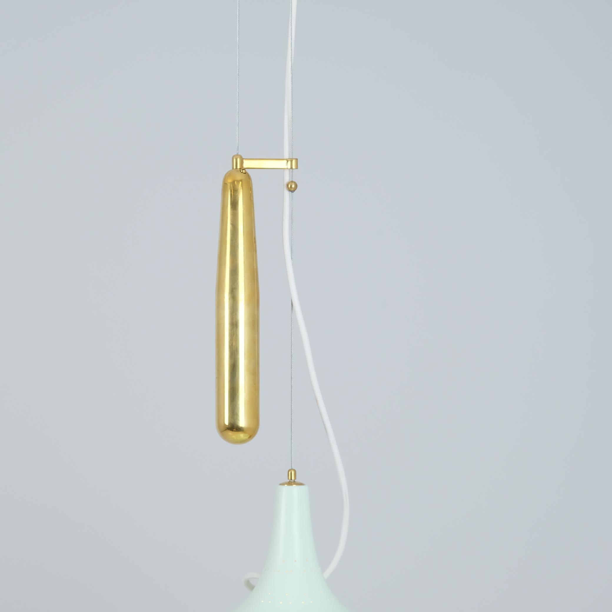 Lampada da soffitto regolabile Paavo Tynell Modello A1965 in Greene & Greene, Taito 1950s in vendita 2