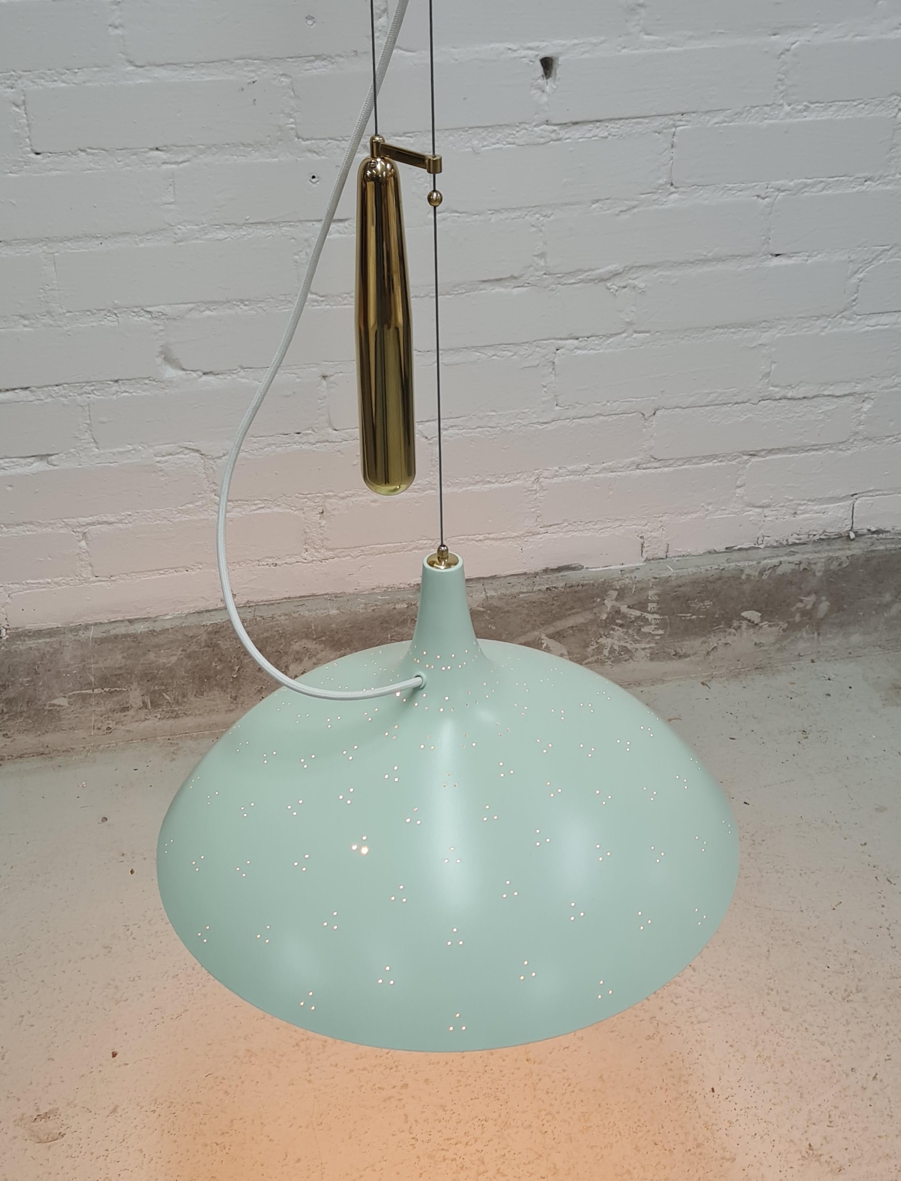 Lampada da soffitto regolabile Paavo Tynell Modello A1965 in Greene & Greene, Taito 1950s in vendita 6