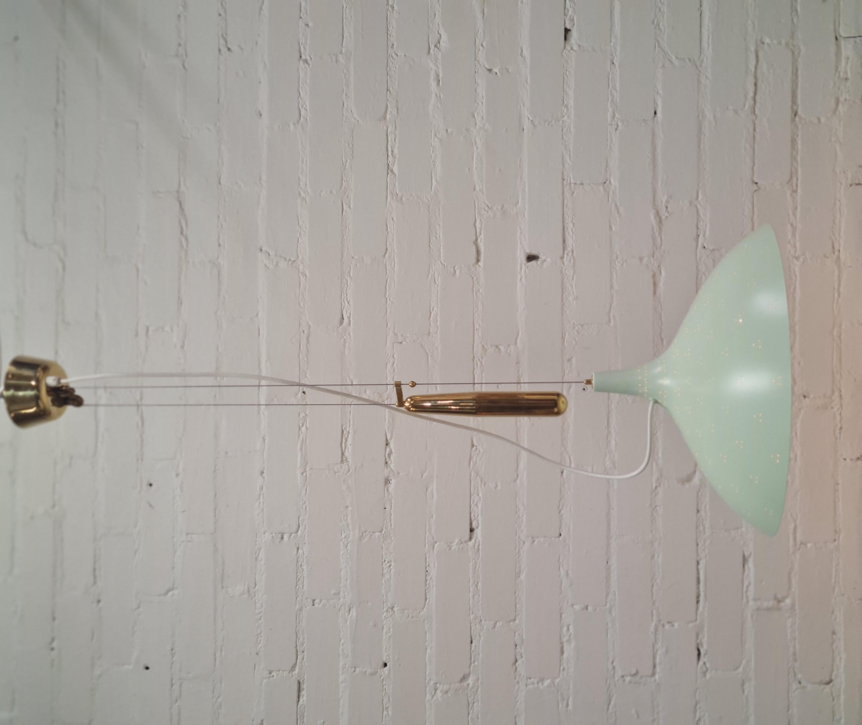 Lampada da soffitto regolabile Paavo Tynell Modello A1965 in Greene & Greene, Taito 1950s in vendita 8