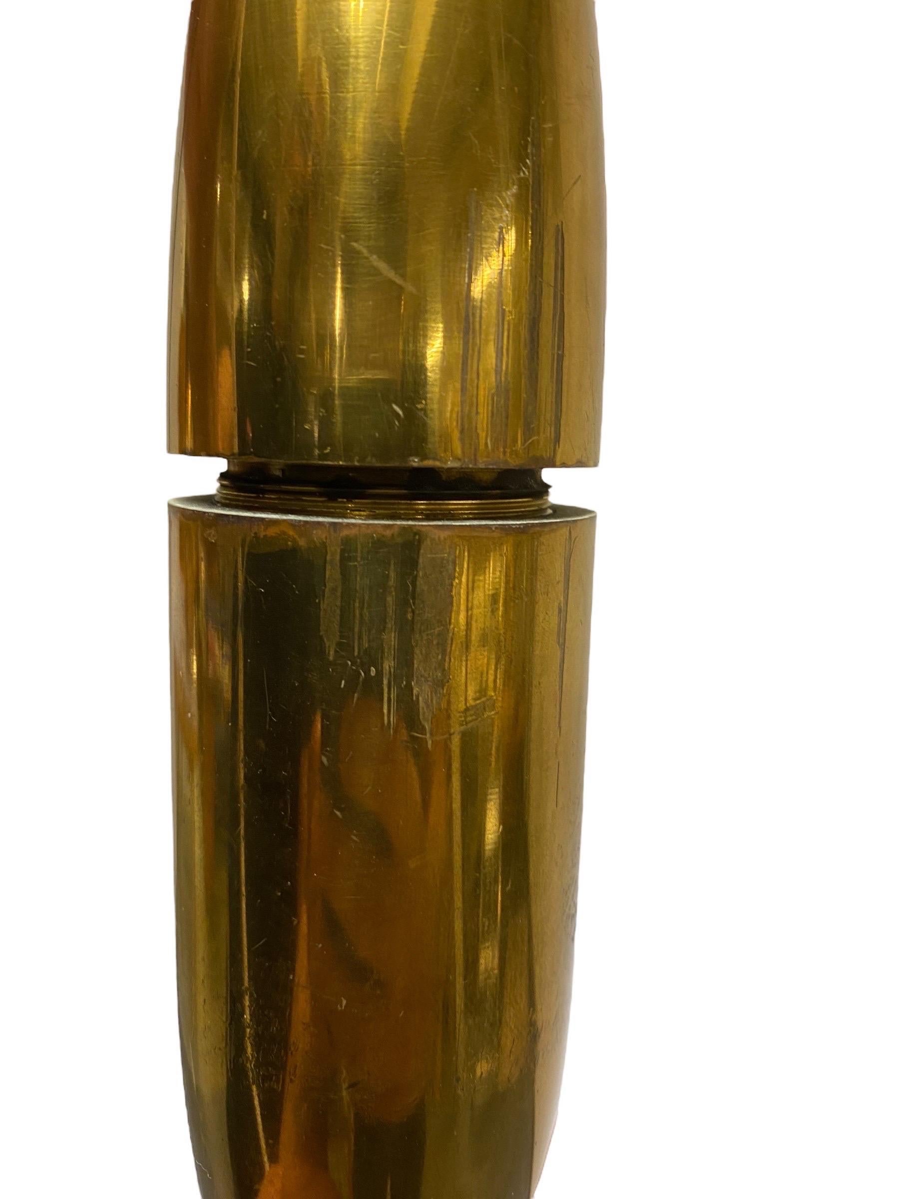 Metà XX secolo Raro pendente da soffitto regolabile in ottone traforato Paavo Tynell A1965, Taito 1940s in vendita