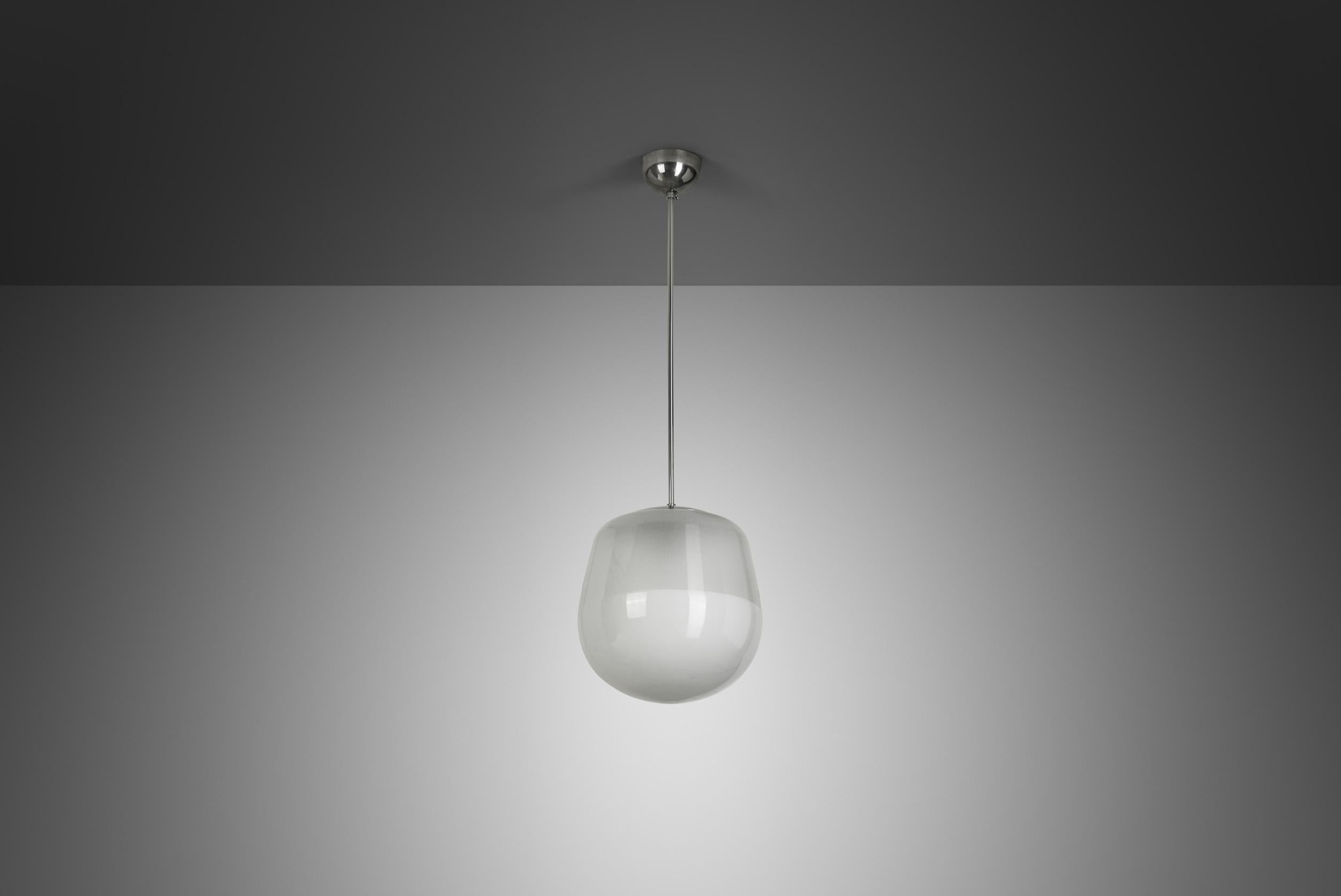 Vetro Paavo Tynell (Attr.) Lampada da soffitto modello 