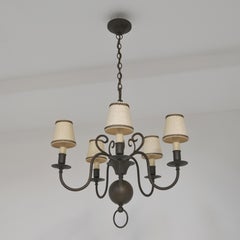 Paavo Tynell Baroque Style Pendant Model 1909 in Patinated Brass, Taito 1930s