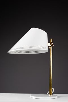 Paavo Tynell, brass and white table lamp 9227 for Taito Oy