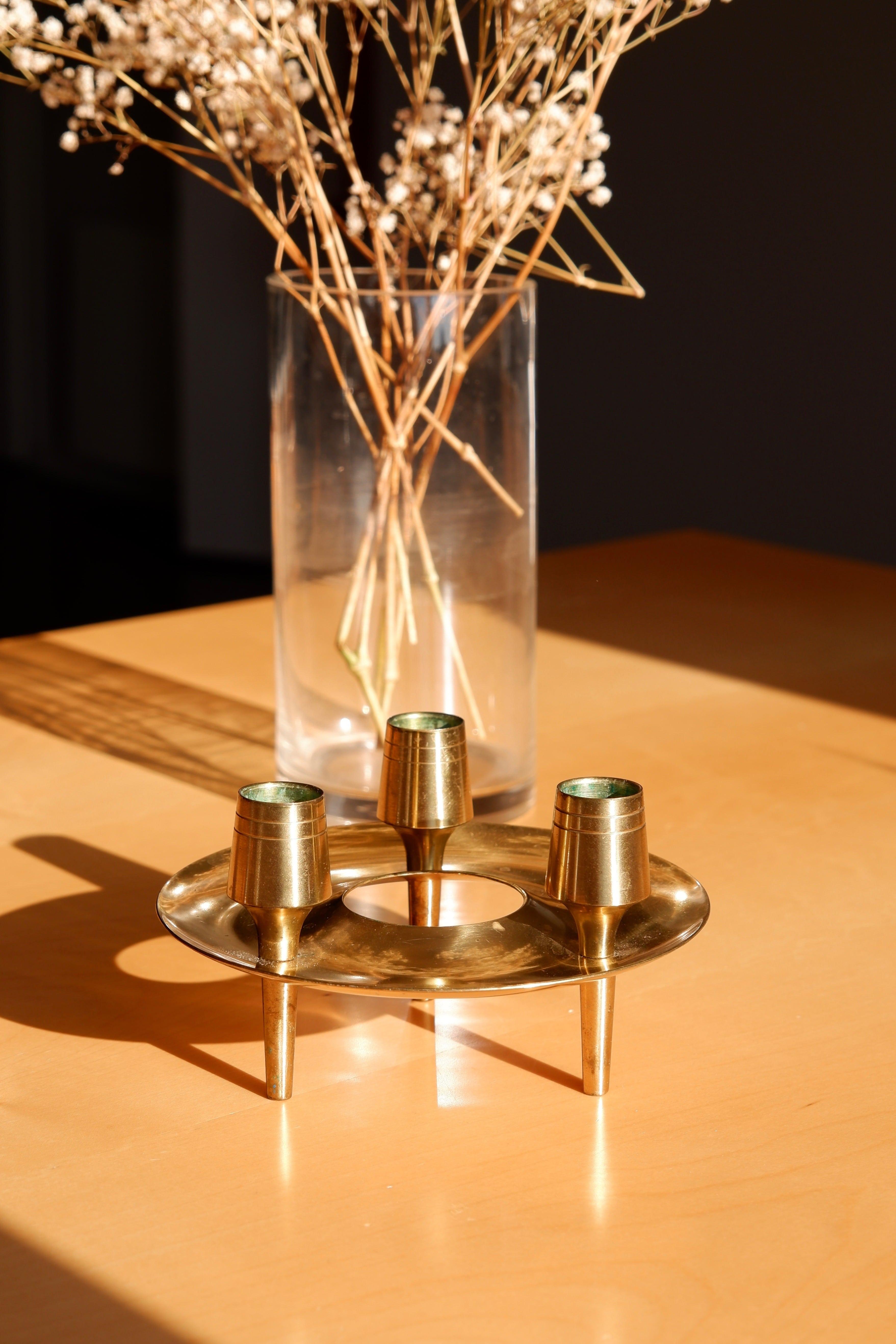 Paavo Tynell Brass Candle Holders for Taito For Sale 6