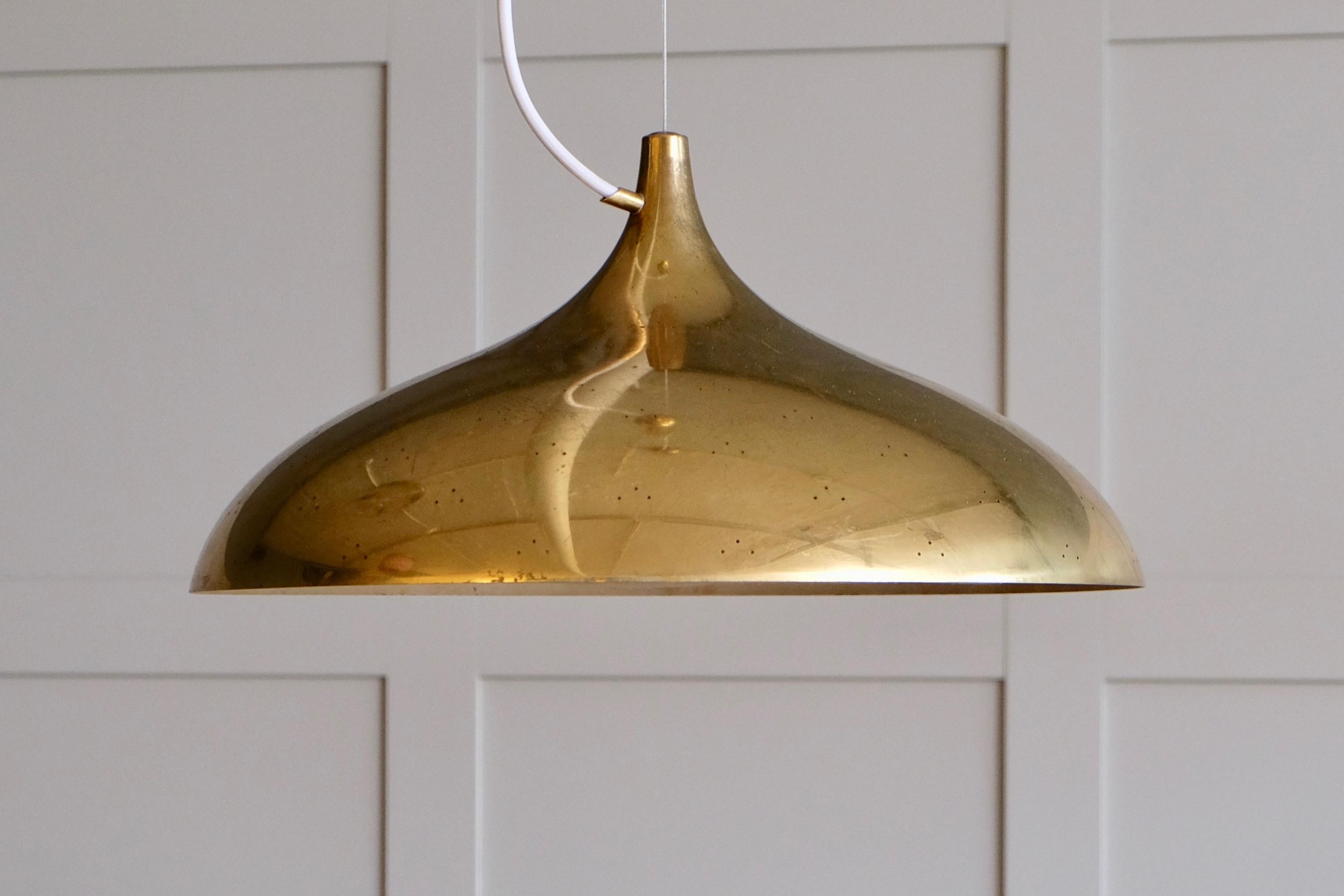 Mid-20th Century Paavo Tynell Brass Ceiling Lamp Model 1965A, 1950s