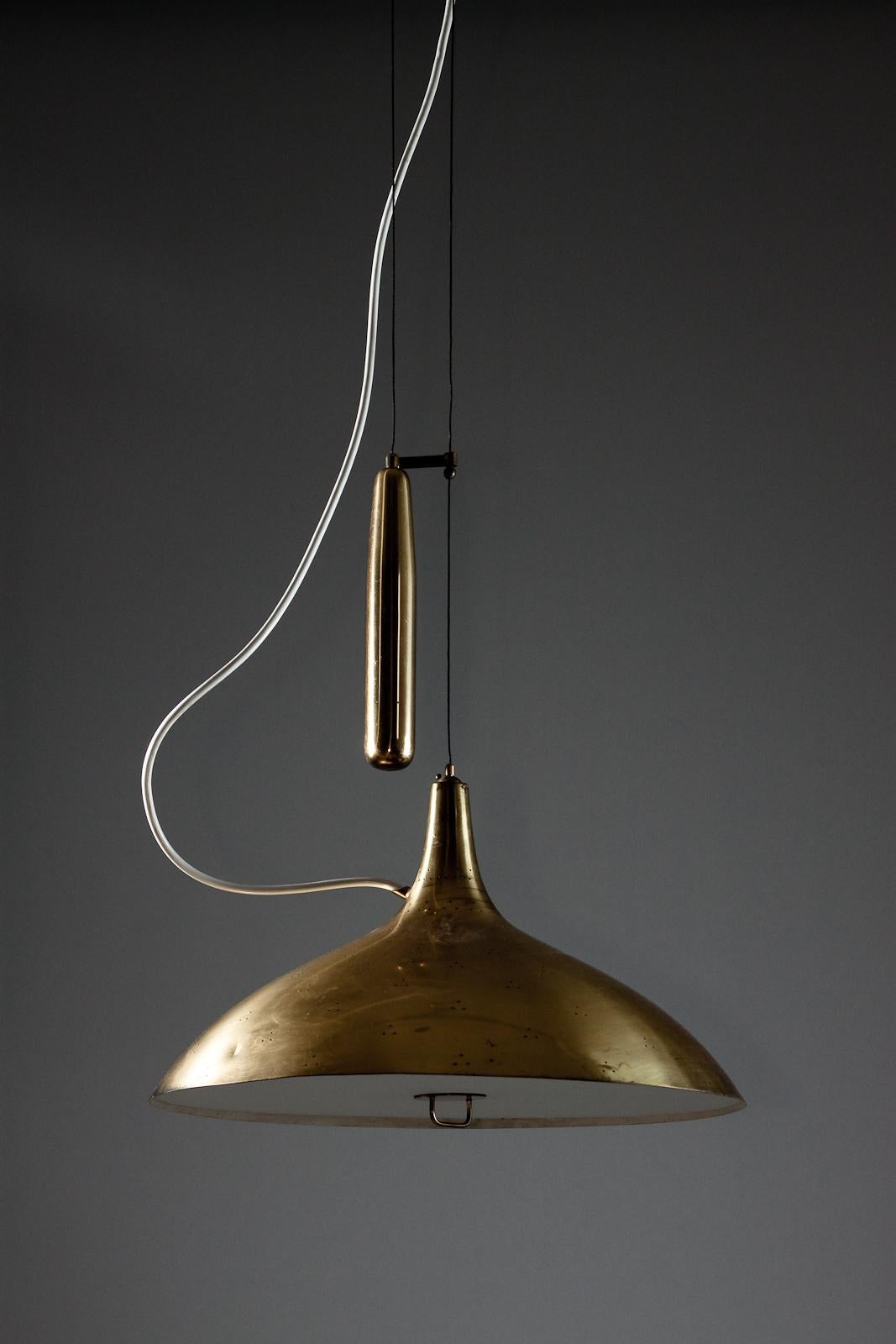 Paavo Tynell, brass counterweight light A1965 for TAITO Oy 3