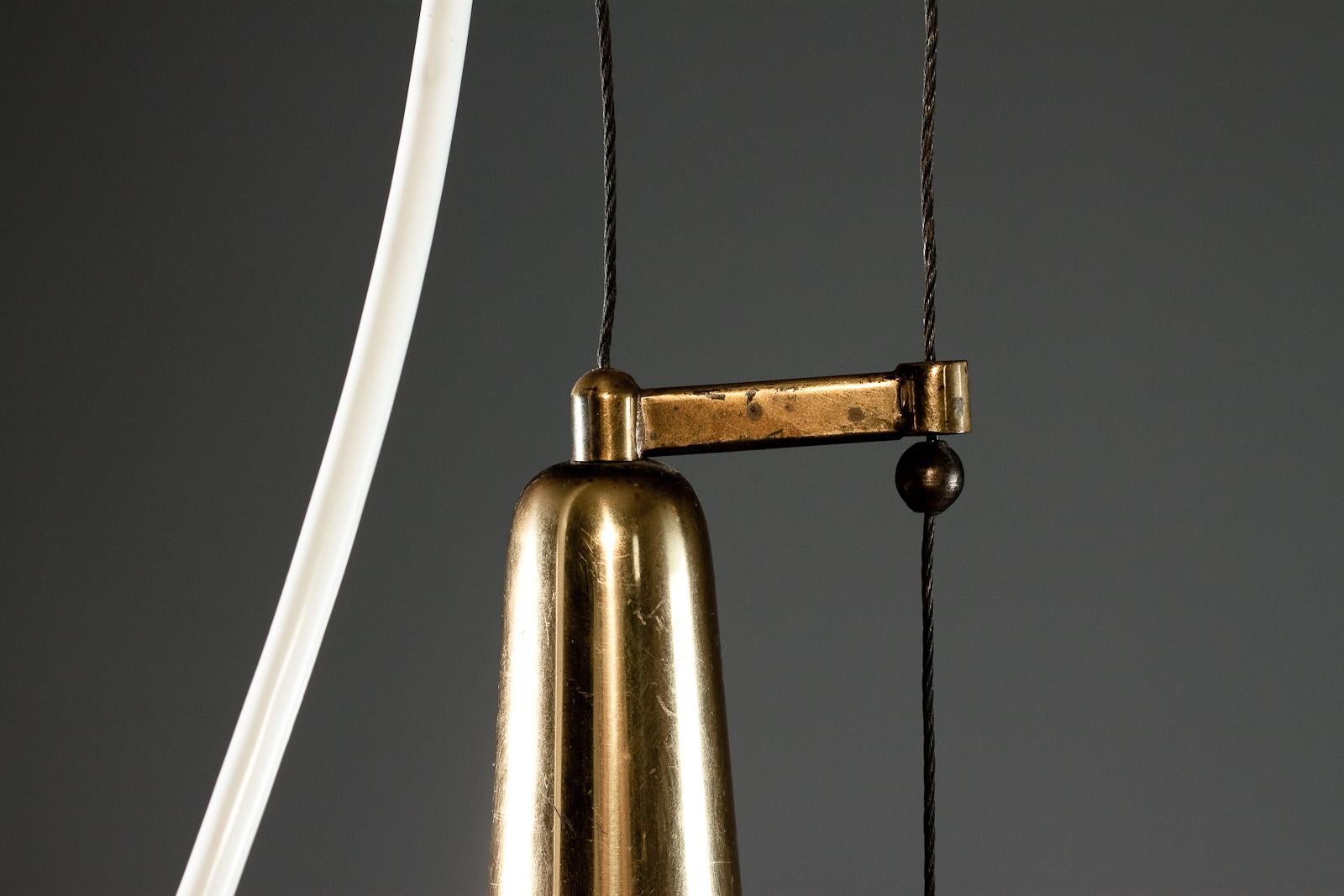 Paavo Tynell, brass counterweight light A1965 for TAITO Oy For Sale 6