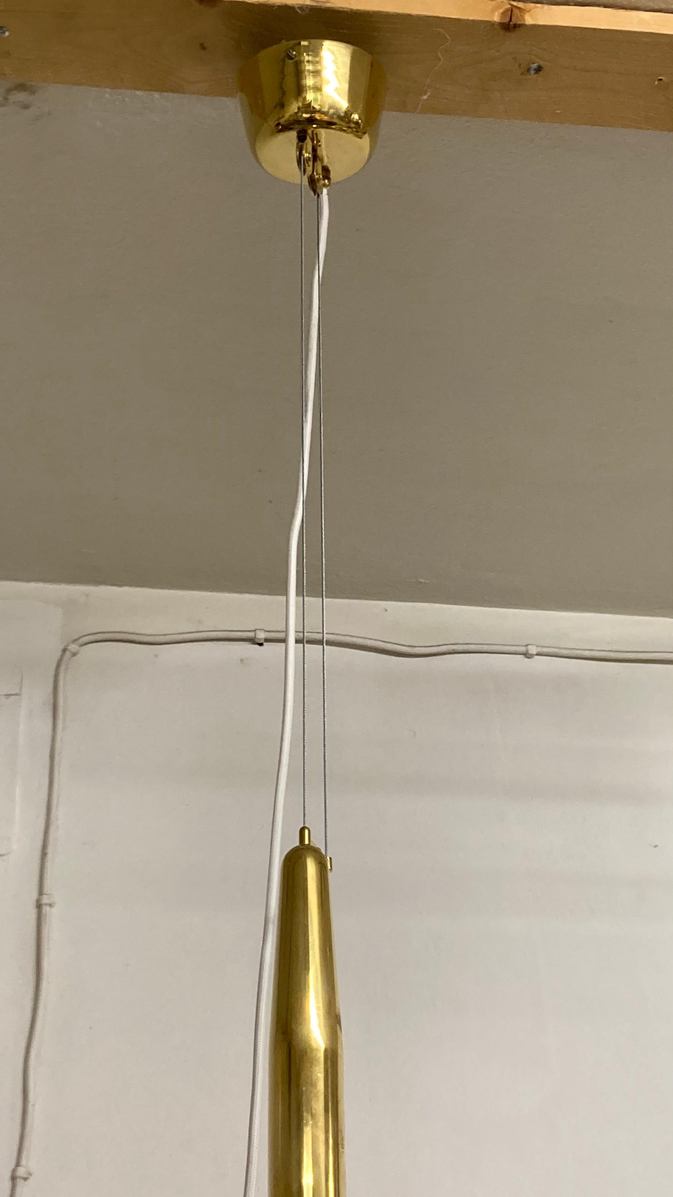 Finnish Paavo Tynell, brass counterweight light A1965 for TAITO Oy
