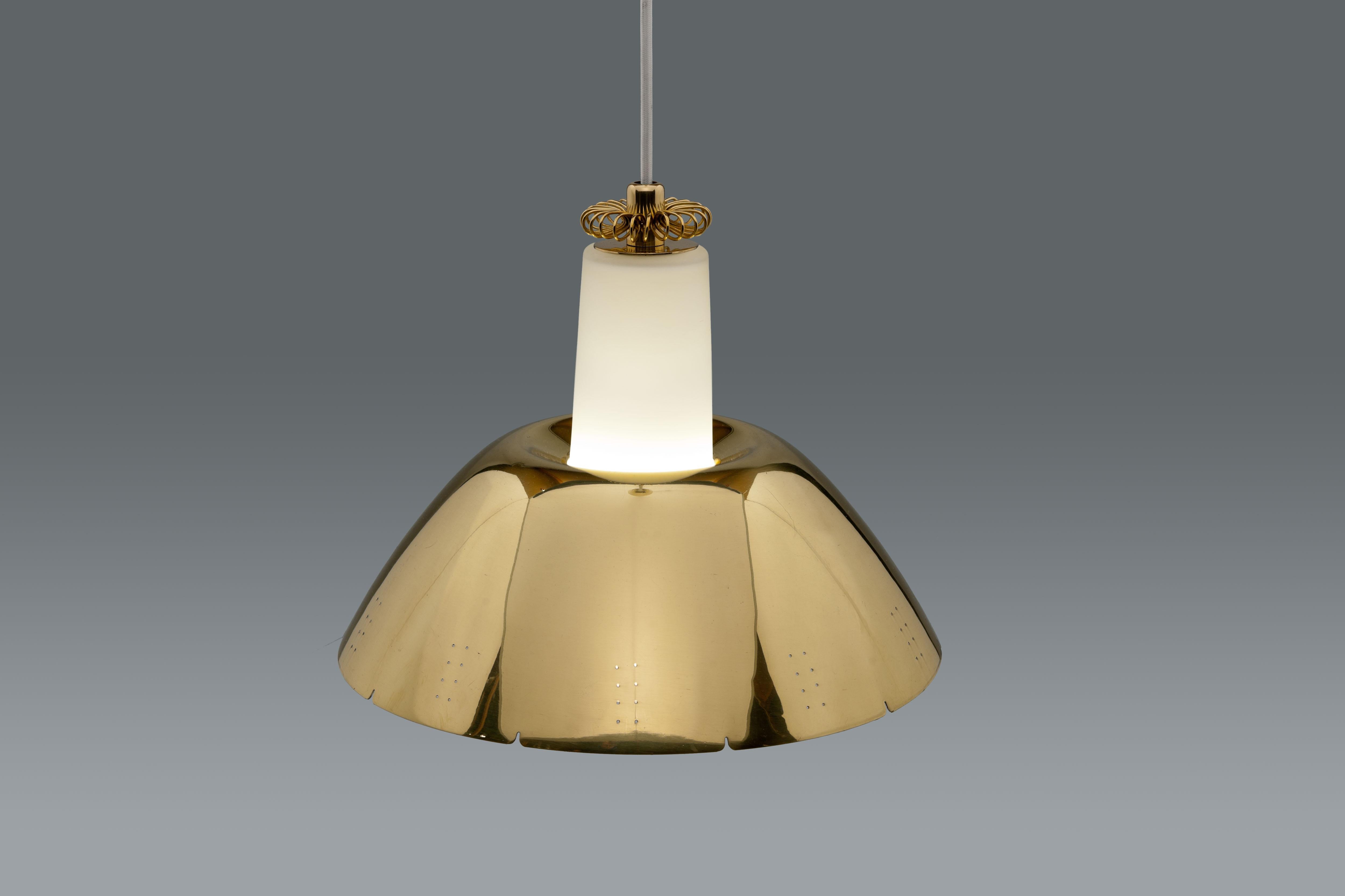 Mid-20th Century Paavo Tynell Brass K2-20 Pendant by Idman Oy Finland For Sale