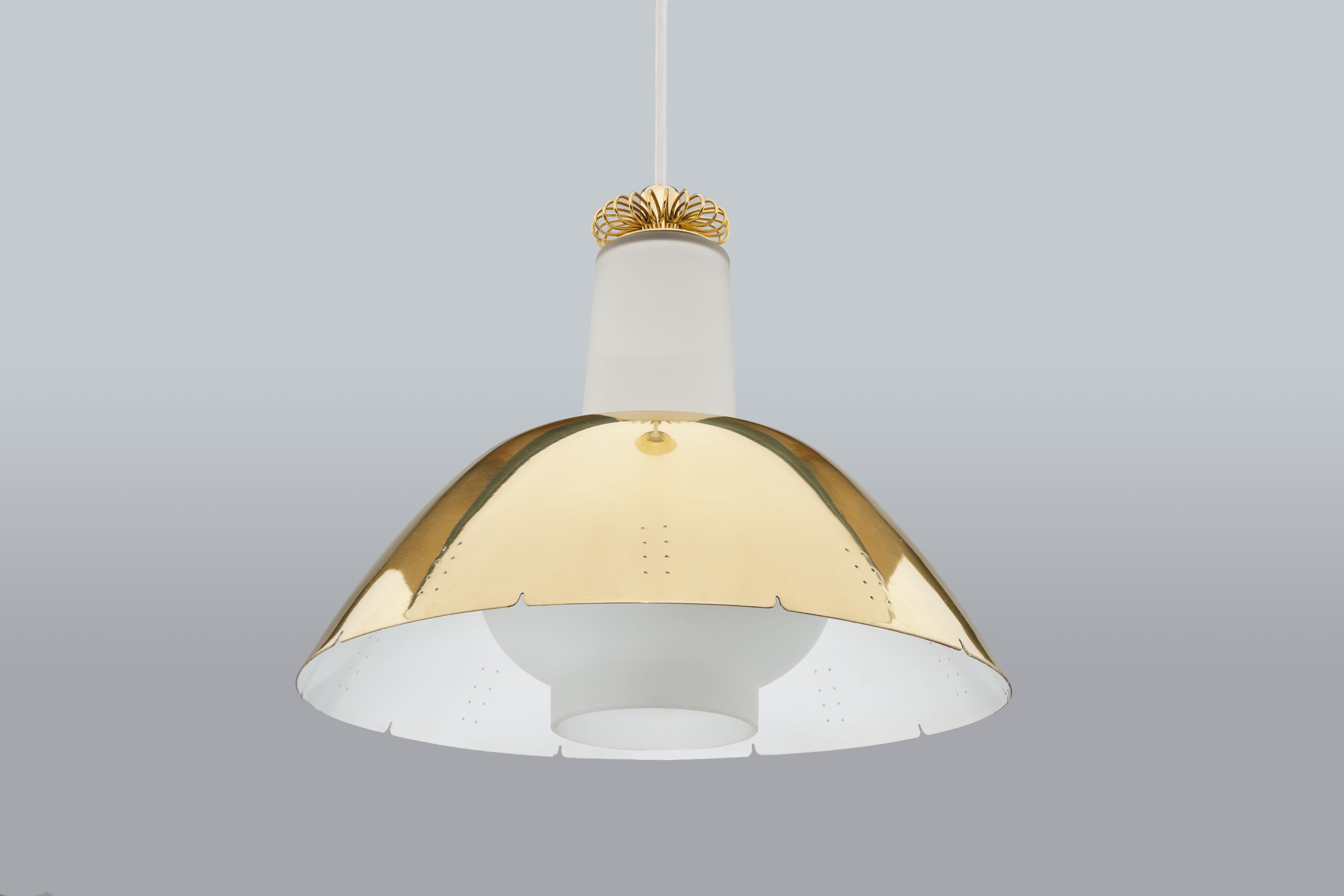 Paavo Tynell Brass K2-20 Pendant by Idman Oy Finland For Sale 1