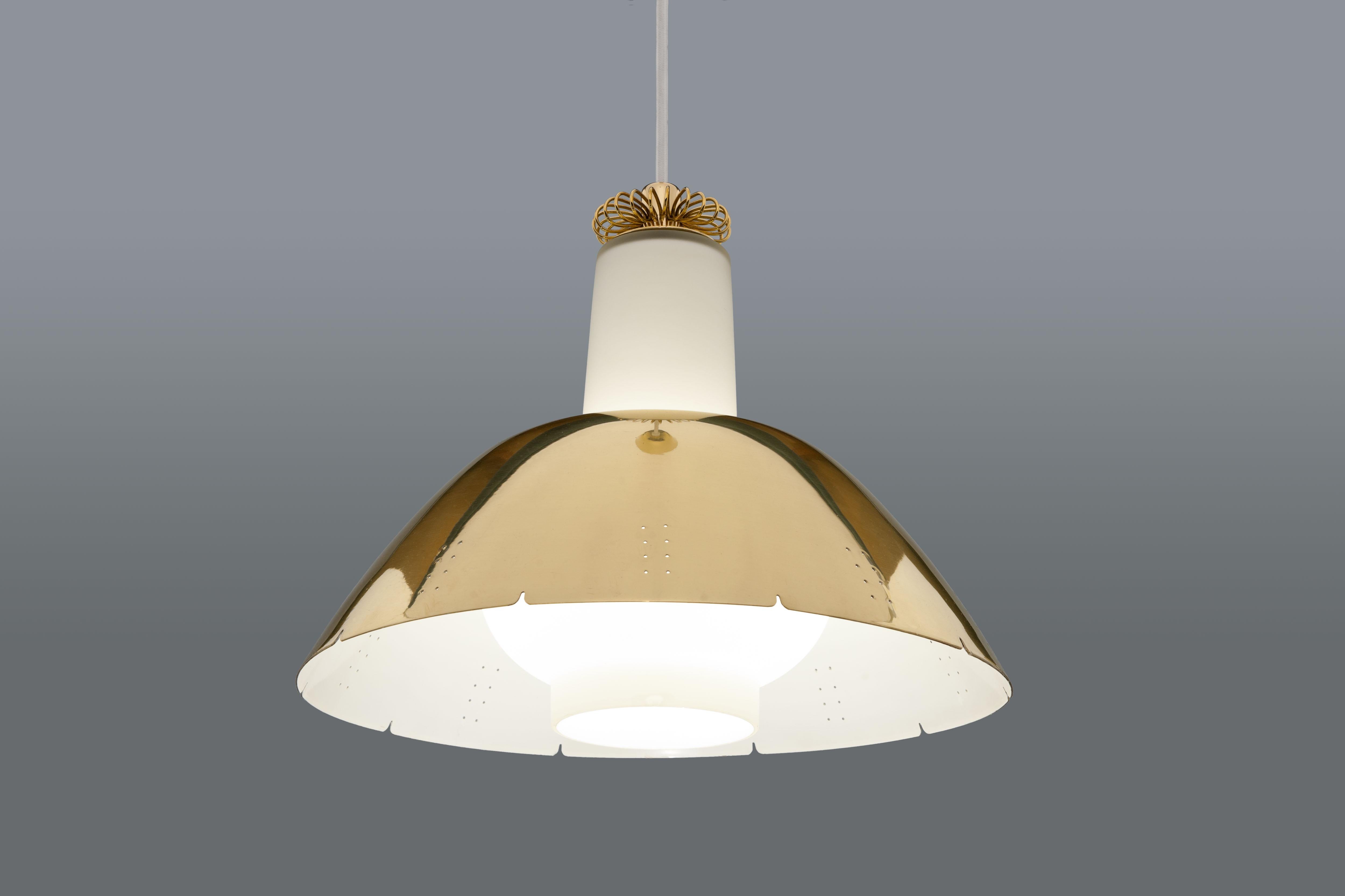 Paavo Tynell Brass K2-20 Pendant by Idman Oy Finland For Sale 2