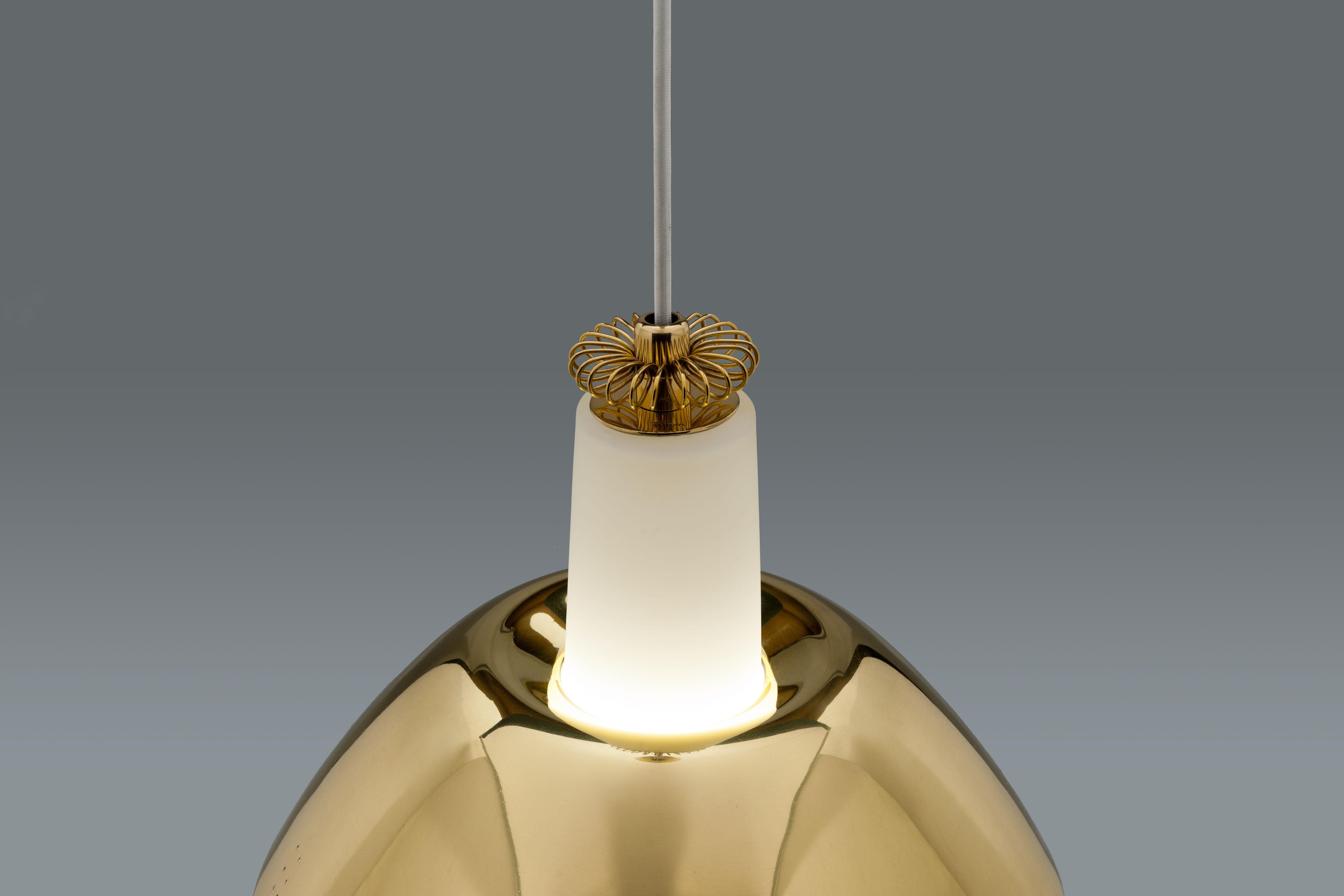 Paavo Tynell Brass K2-20 Pendant by Idman Oy Finland For Sale 3