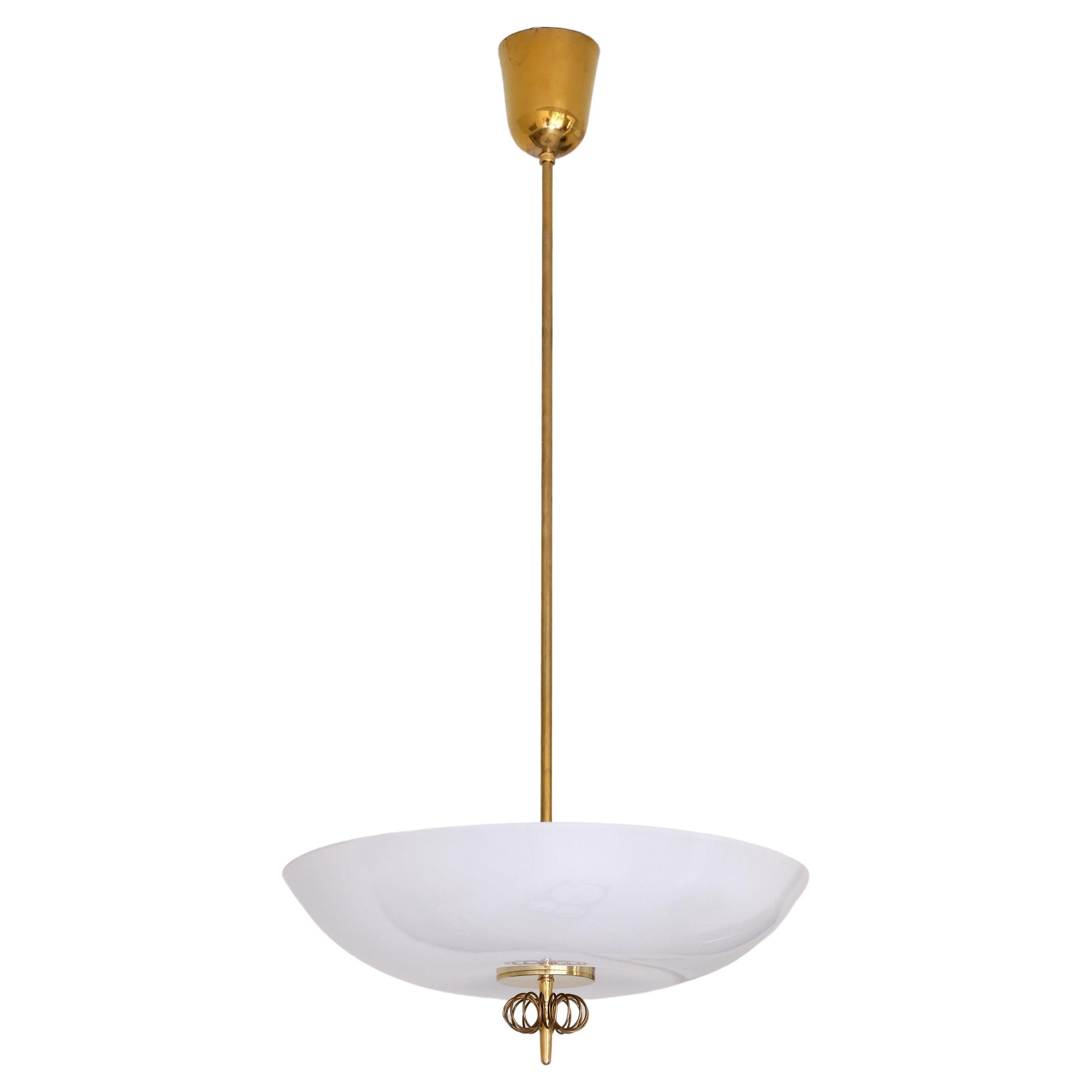 Paavo Tynell Brass Pendant Ceiling Light, Model 1088, Taito, Finland, 1940s
