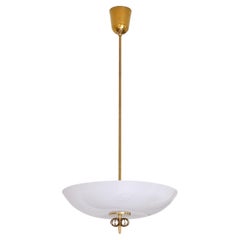 Paavo Tynell Brass Pendant Ceiling Light, Model 1088, Taito, Finland, 1940s