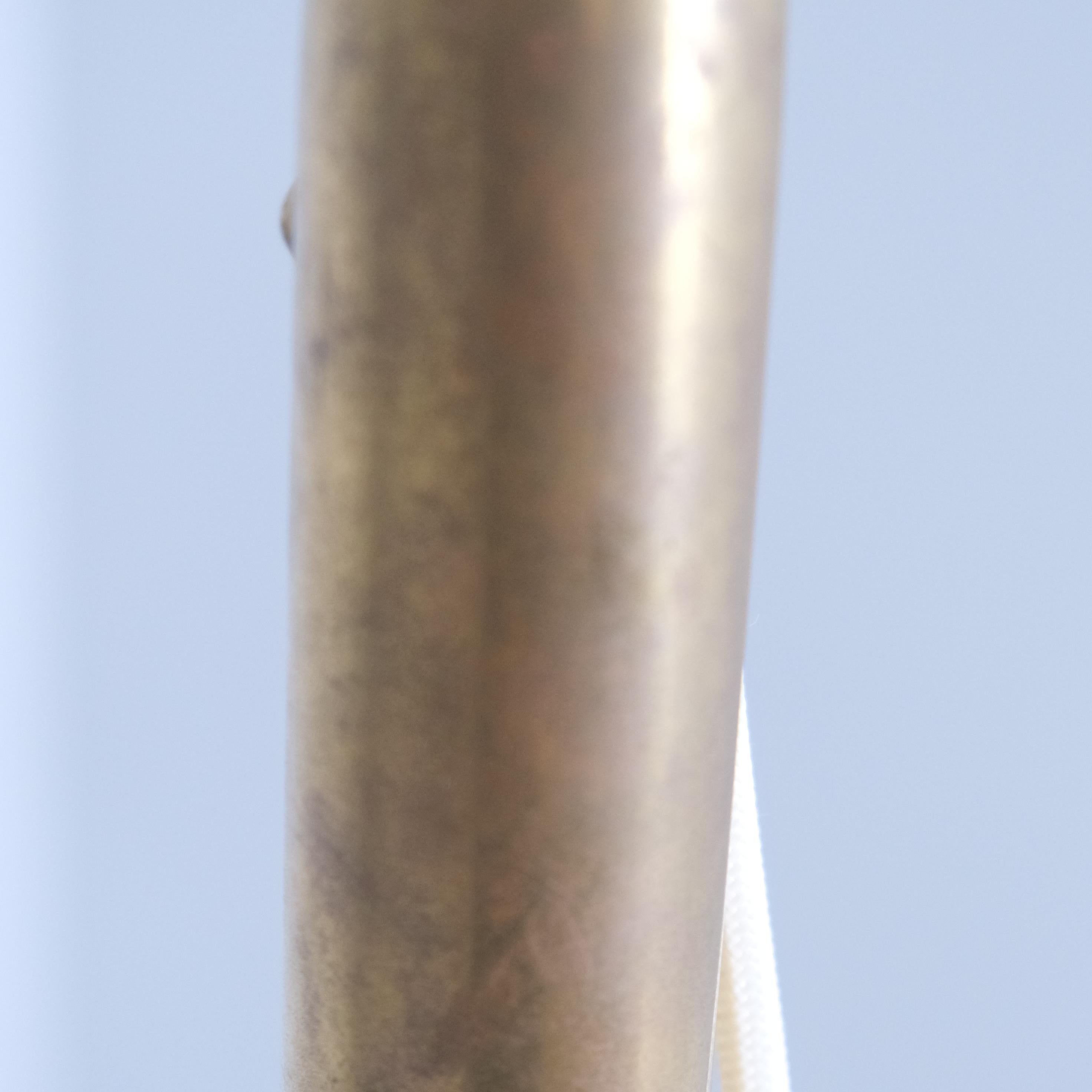 Lampada da soffitto regolabile traforata in ottone Paavo Tynell Model A1965, Idman 1950s in vendita 2