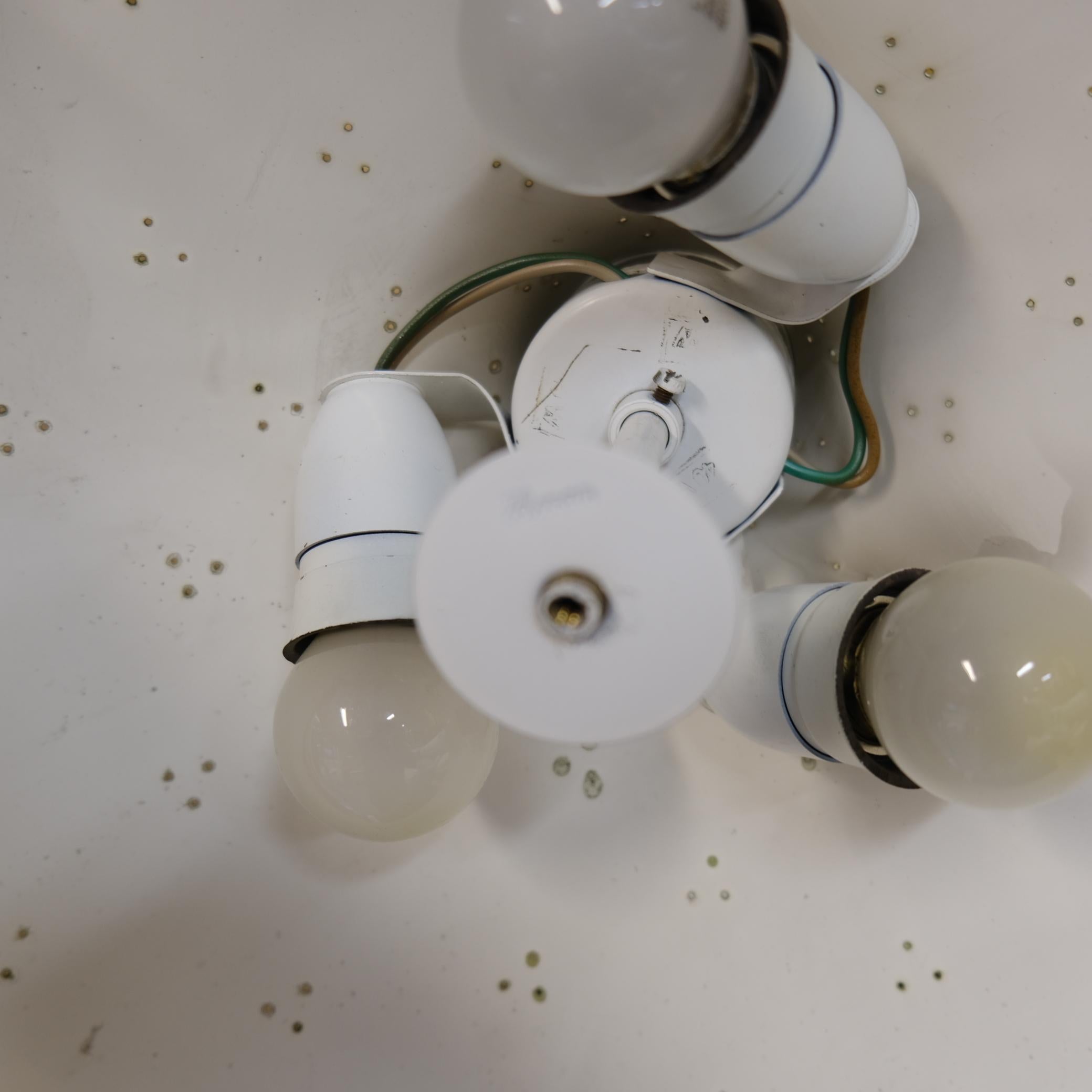 Paavo Tynell Brass Perfortated Ceiling Lamp Model 1965, Idman 1950s For Sale 5
