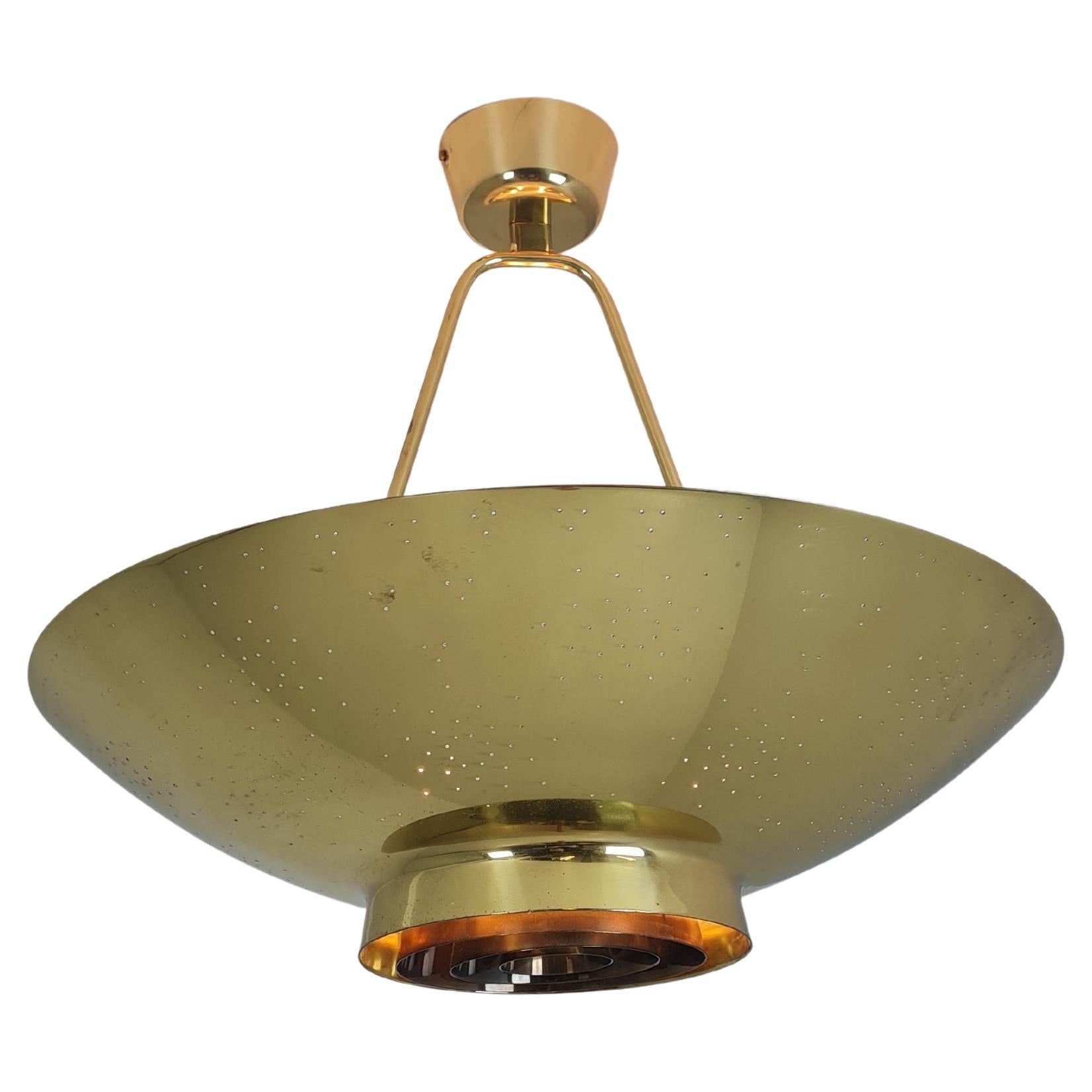Lampada da soffitto "Nazioni Unite" di Paavo Tynell in ottone YK, Model. 9060, Idman, anni '50 in vendita