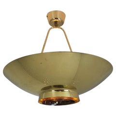 Paavo Tynell Brass YK 'United Nations' Ceiling Lamp Model. 9060, Idman, 1950s