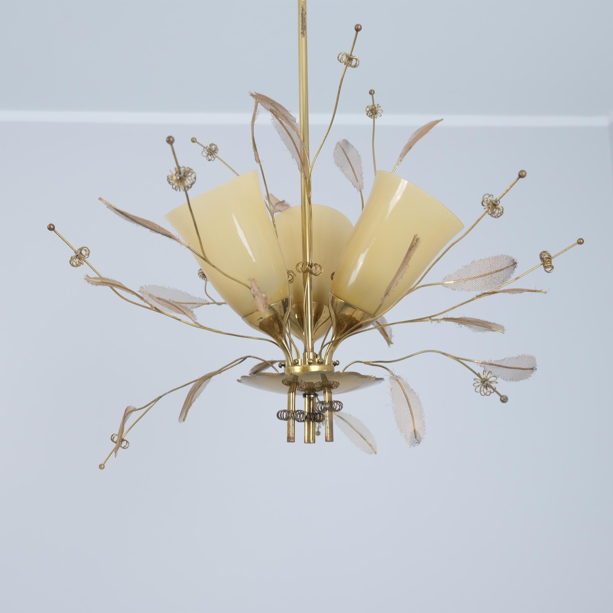 Scandinave moderne Paavo Tynell Lampe de plafond Bouquet de mariée 