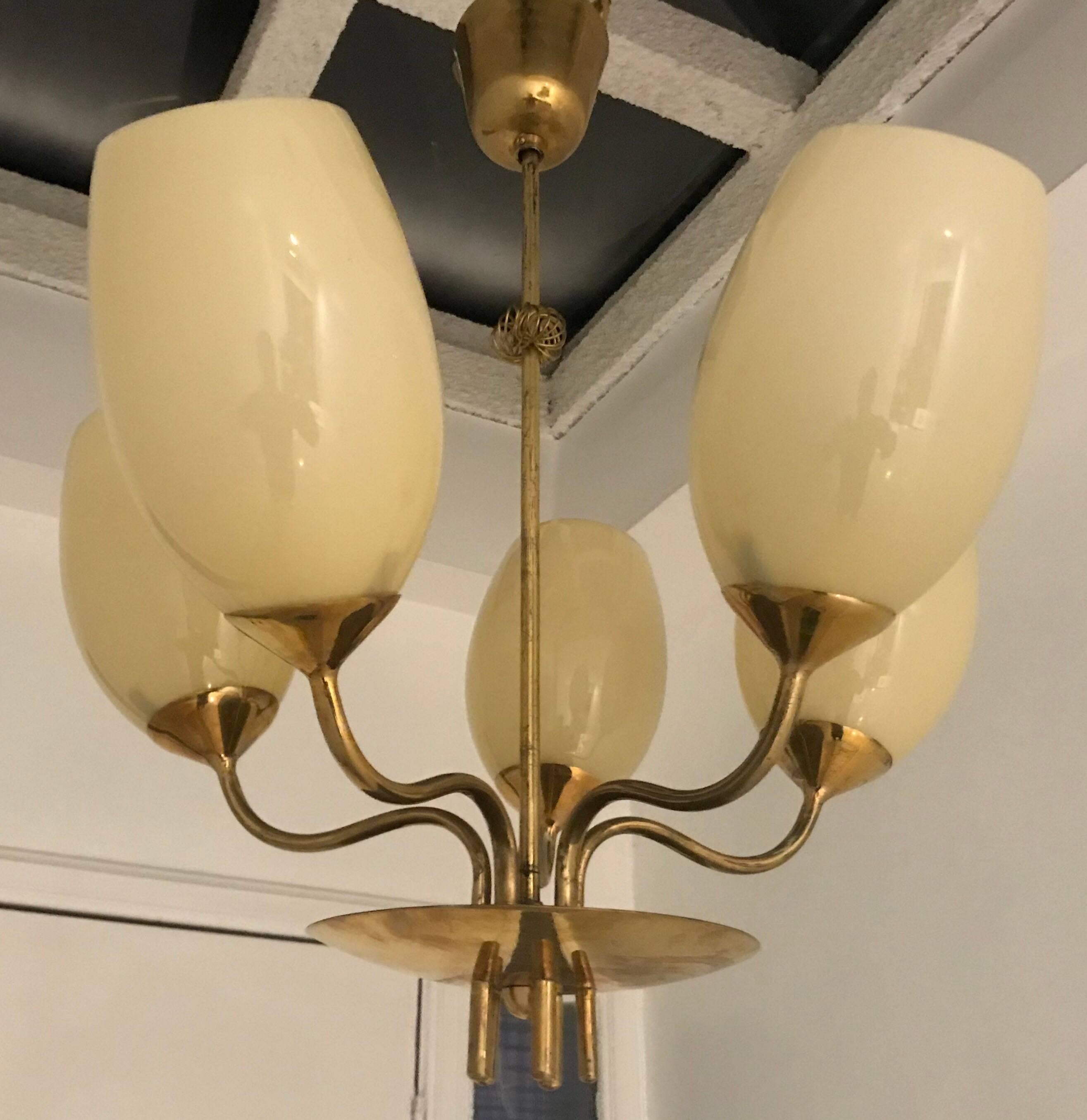 Paavo Tynell Bridal Bouquet Chandelier In Excellent Condition In New York, NY
