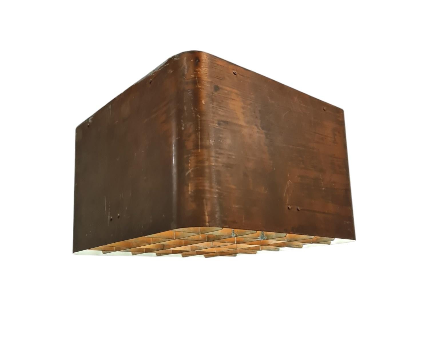 Paavo Tynell Ceiling Lamp 80648 in Copper, Idman 1950s For Sale 2