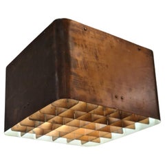 Paavo Tynell Ceiling Lamp 80648 in Copper, Idman 1950s