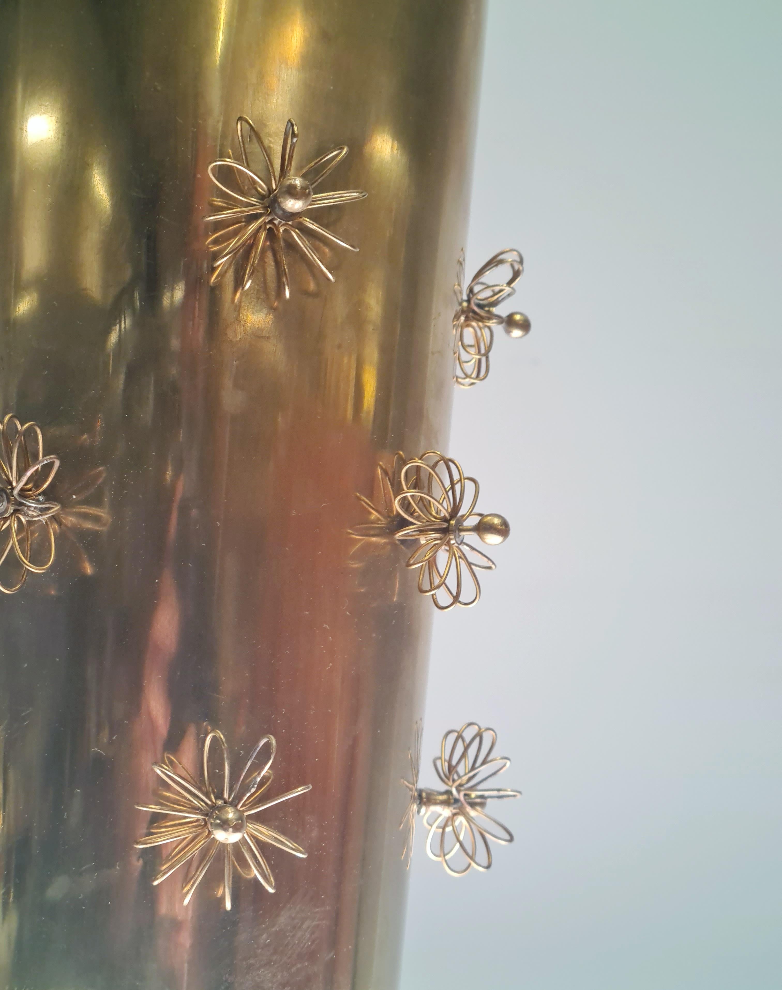 Paavo Tynell Ceiling Lamp Cannon Shell Model 9040, Brass & Opaline, 1950s Idman For Sale 9