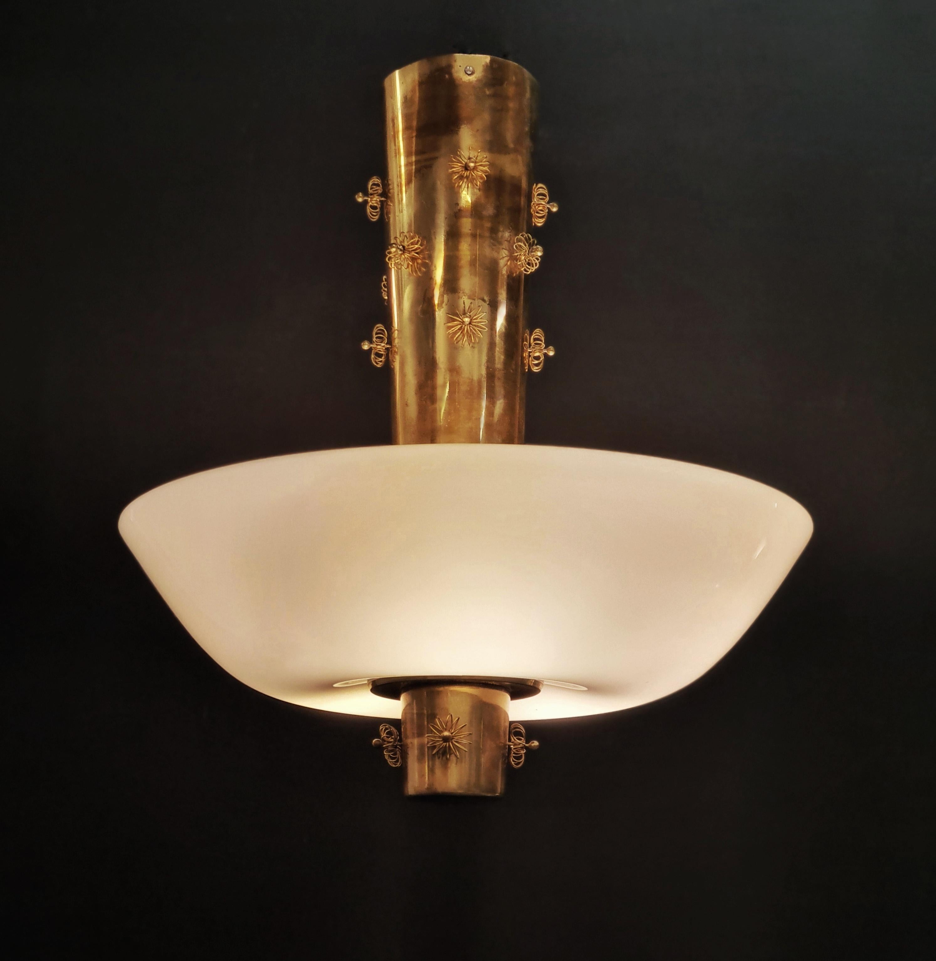 Brass Paavo Tynell Ceiling Lamp 