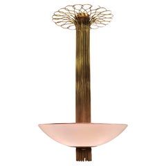 Paavo Tynell Ceiling Lamp In Brass And Glass