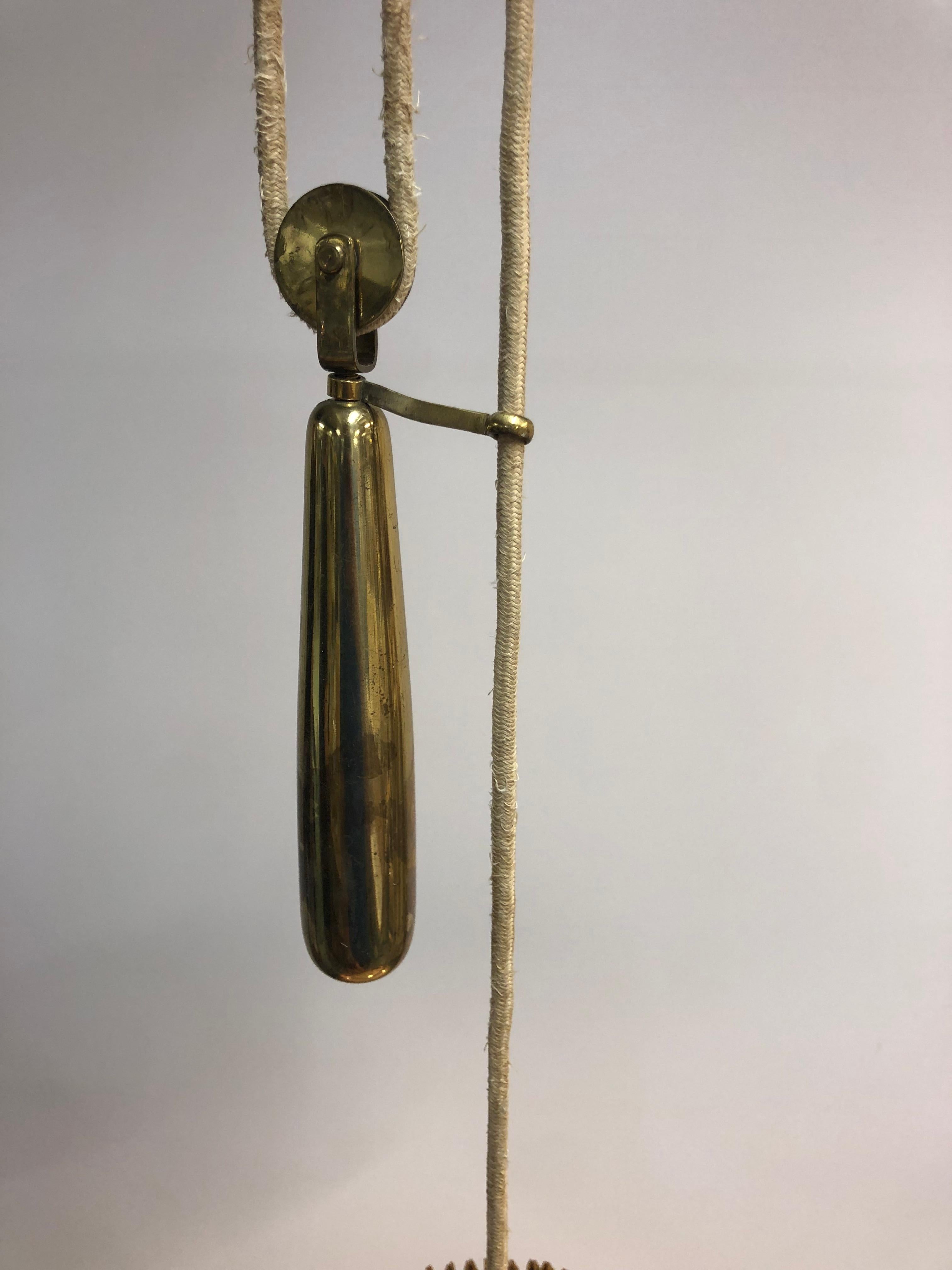 Brass Paavo Tynell ceiling lamp model 1968, Taito Oy For Sale