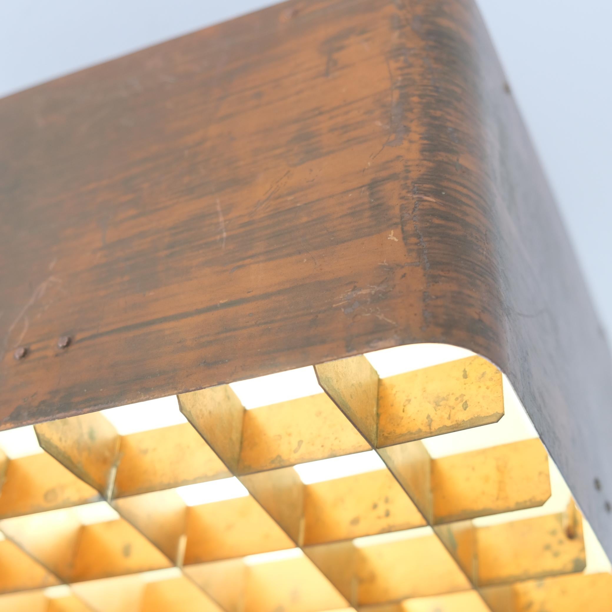 Metallo Lampada da soffitto Paavo Tynell modello 80648 in rame, Idman anni '50 in vendita