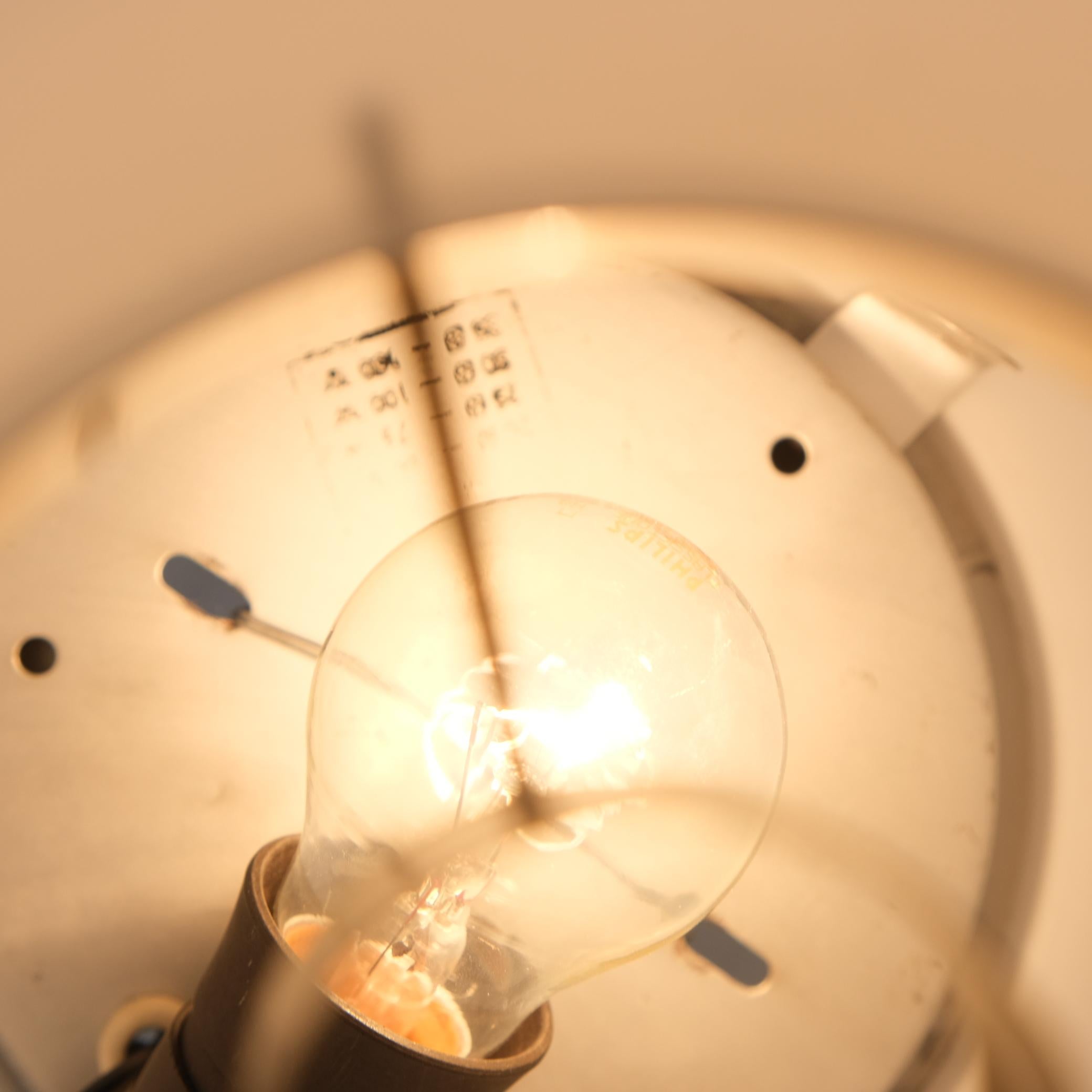 Lampada da soffitto Paavo Tynell Model A 2-10 in ottone e vetro opalino, Idman 1950s in vendita 1