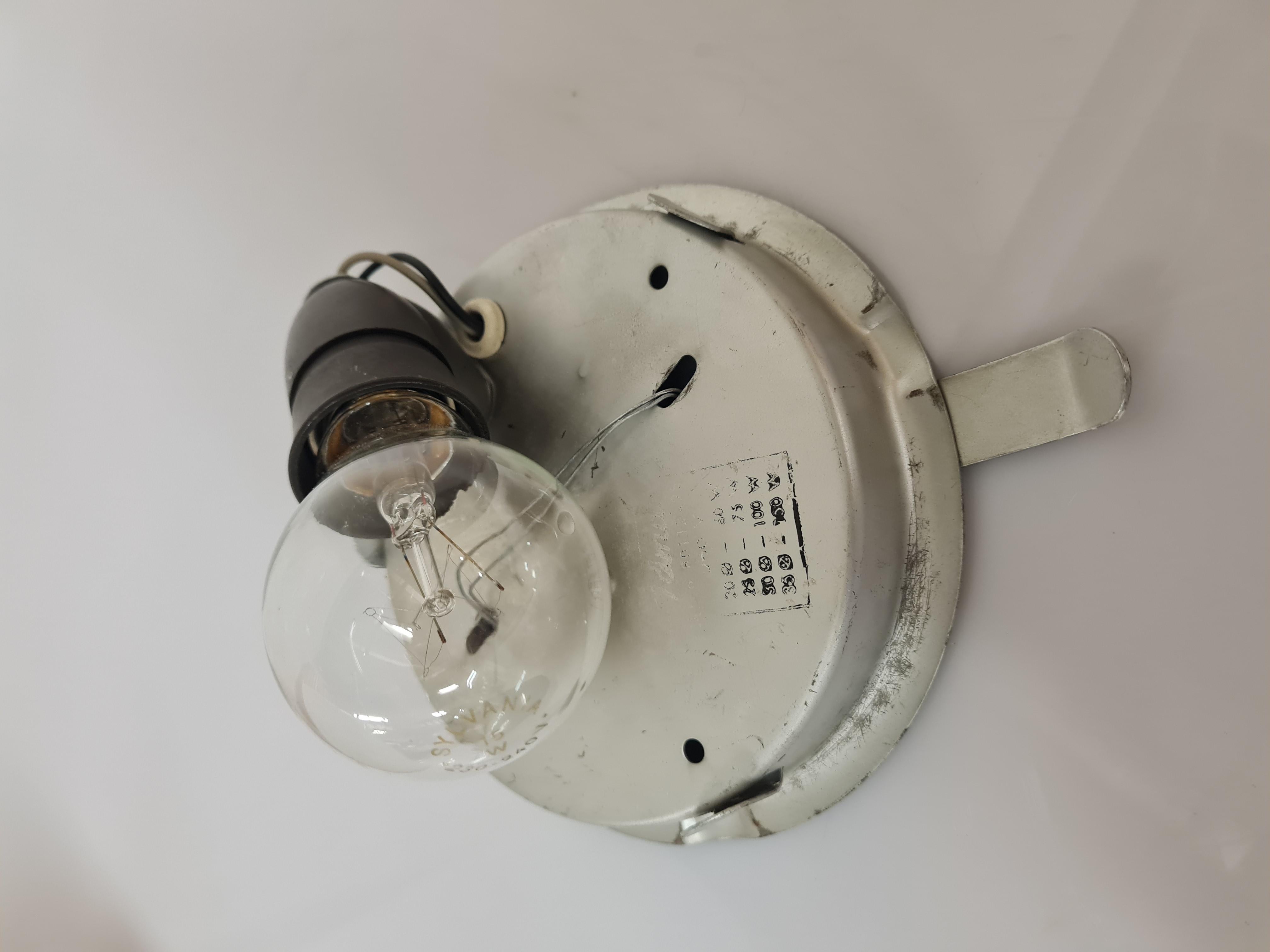 Paavo Tynell Ceiling Lamp Model A 2-10 in Brass & Opaline Glass, Idman 1950s For Sale 1