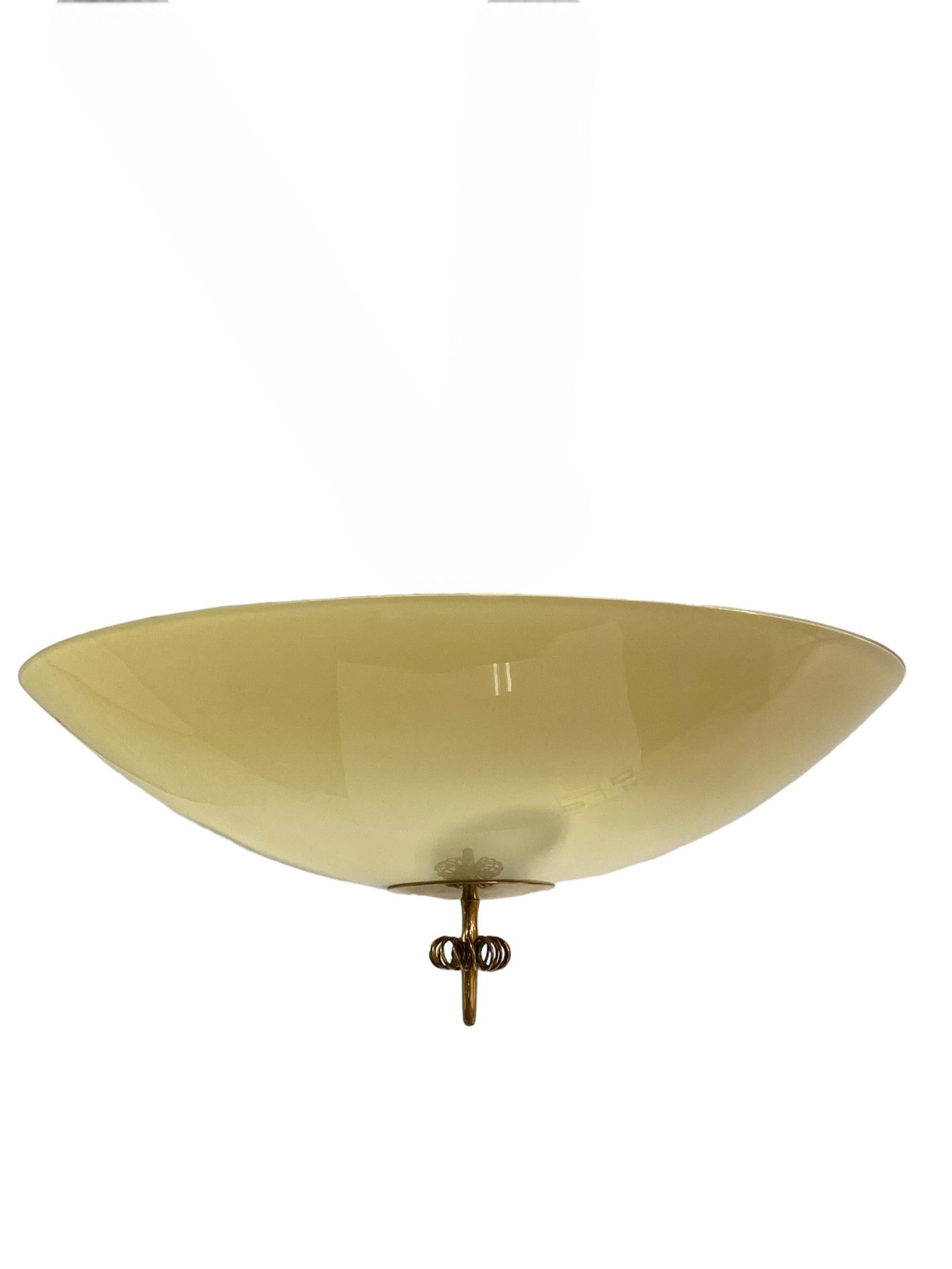 Scandinavian Modern Paavo Tynell Ceiling Lamp/Flush Mount  Model Number 1088 For Idman, 1950s For Sale