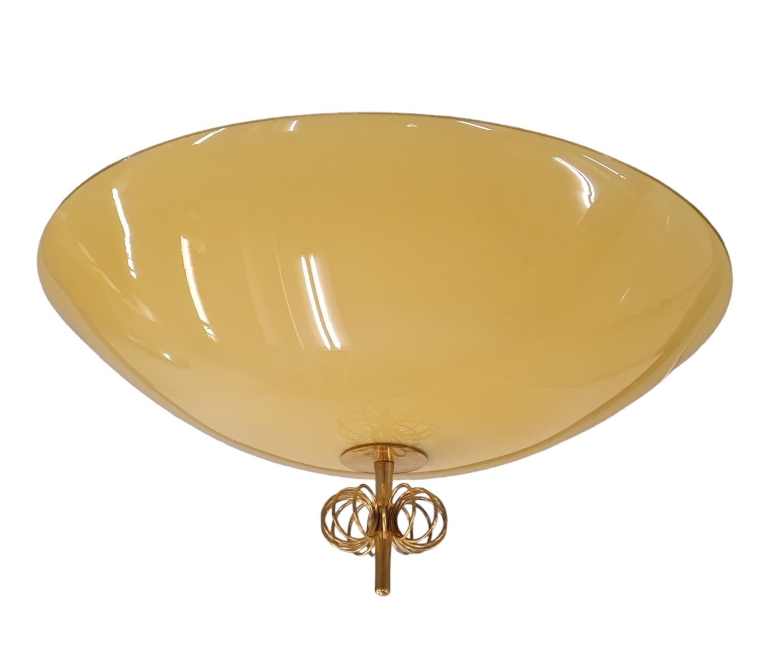 Finnish Paavo Tynell Ceiling Lamp Model Number 2093 For Idman. For Sale